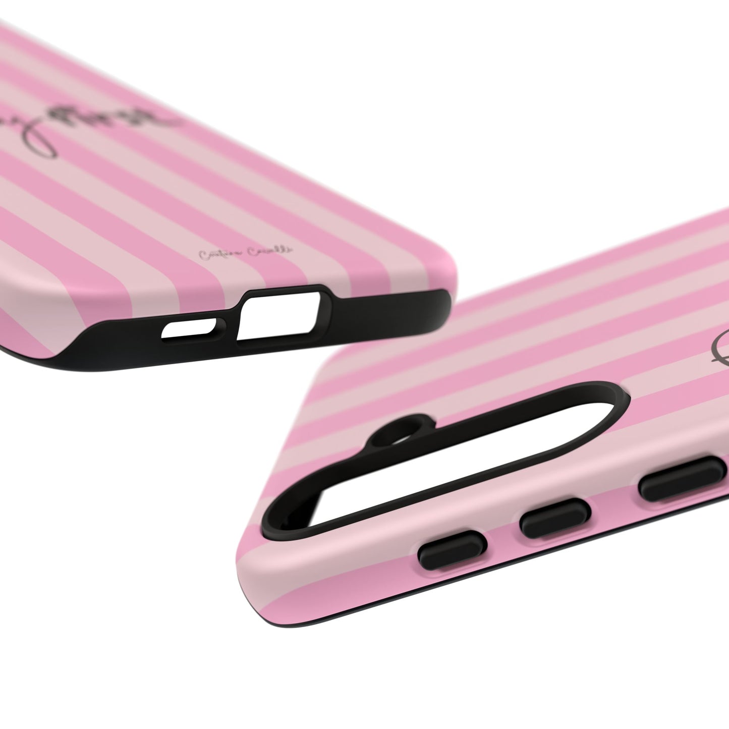 Pony First Phone Case — Pink Striped Tough Case for Horse Lovers