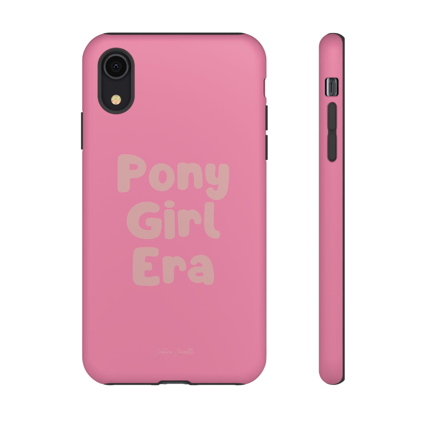 Pony Girl Era Phone Case — Pink Retro Text Protective Tough Case