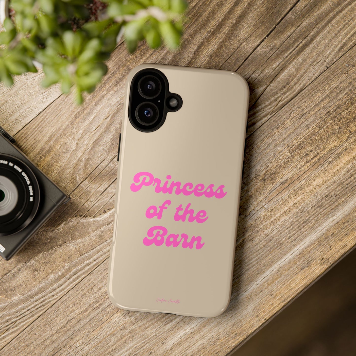 Phone Case — "Princess of the Barn" Pink Script Protective Tough Case