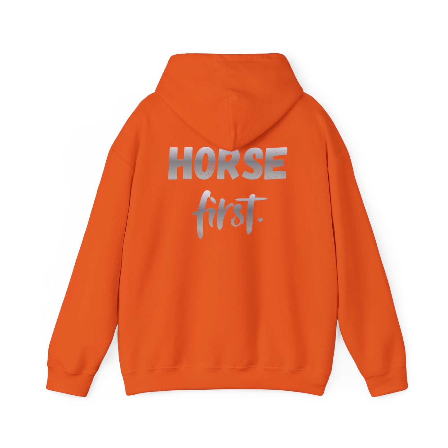 Horse First Hoodie — Equestrian Graphic Hooded Sweatshirt