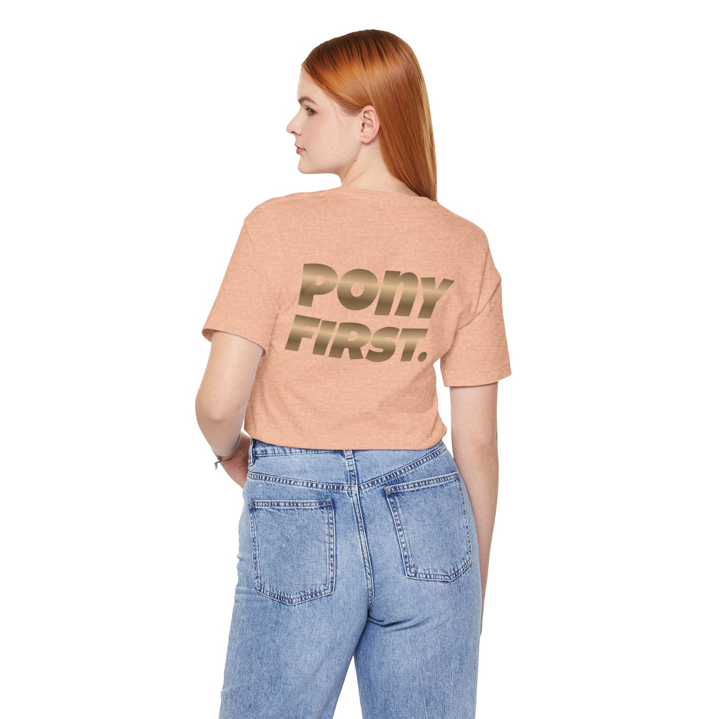 Pony First T-Shirt mit Rückenprint I auf Wunsch mit Ponyname personalisiert