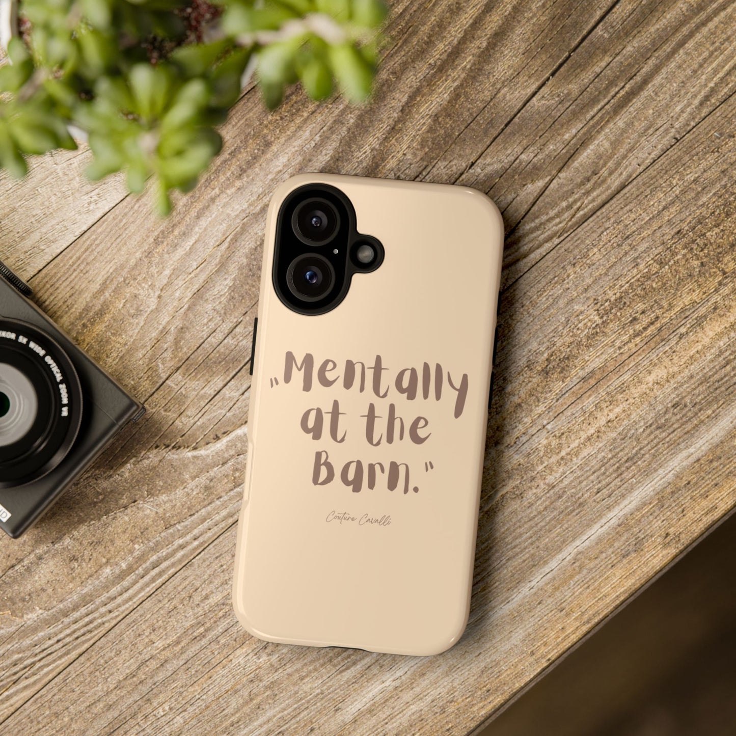 Phone Case — "Mentally at the Barn" Rustic Farmphone Protective Cover