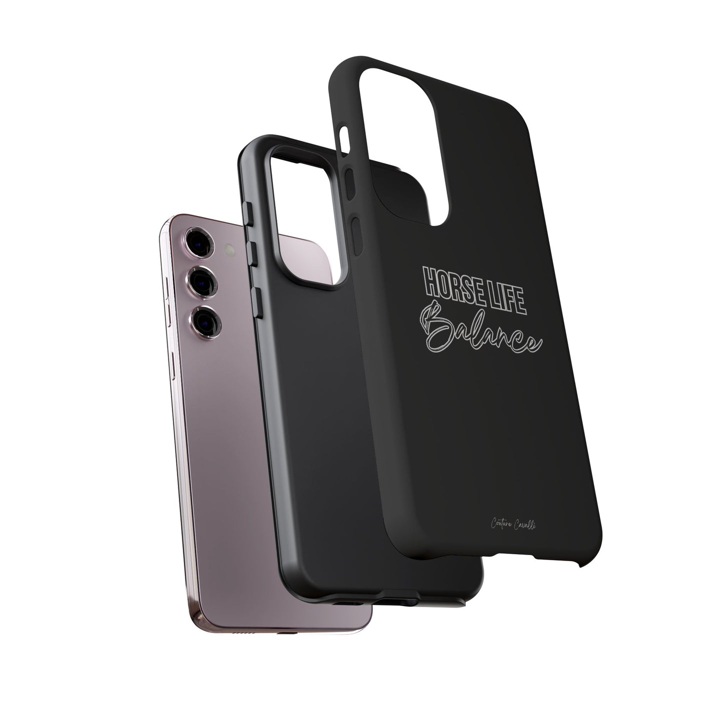 Phone Case - "Horse Life Balance" Glossy Tough Protective Case for Equestrians
