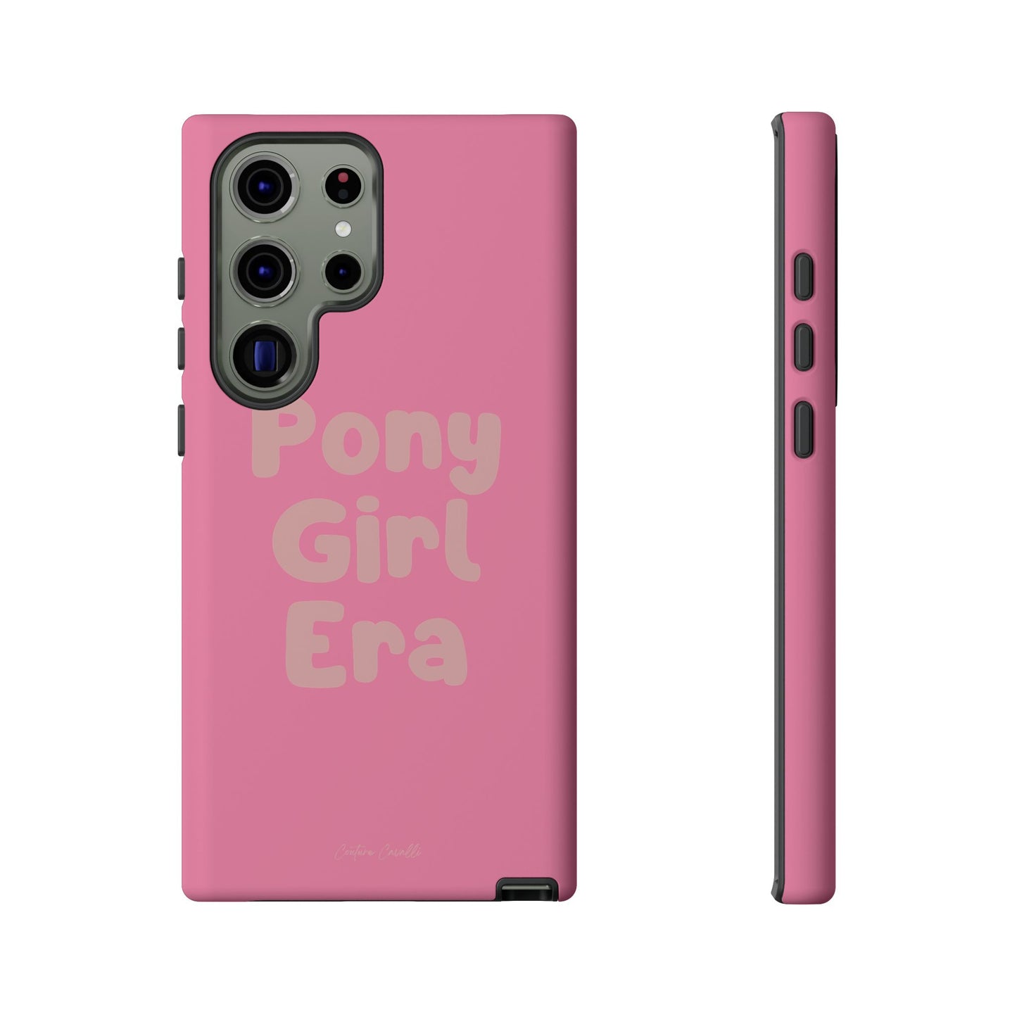 Pony Girl Era Phone Case — Pink Retro Text Protective Tough Case
