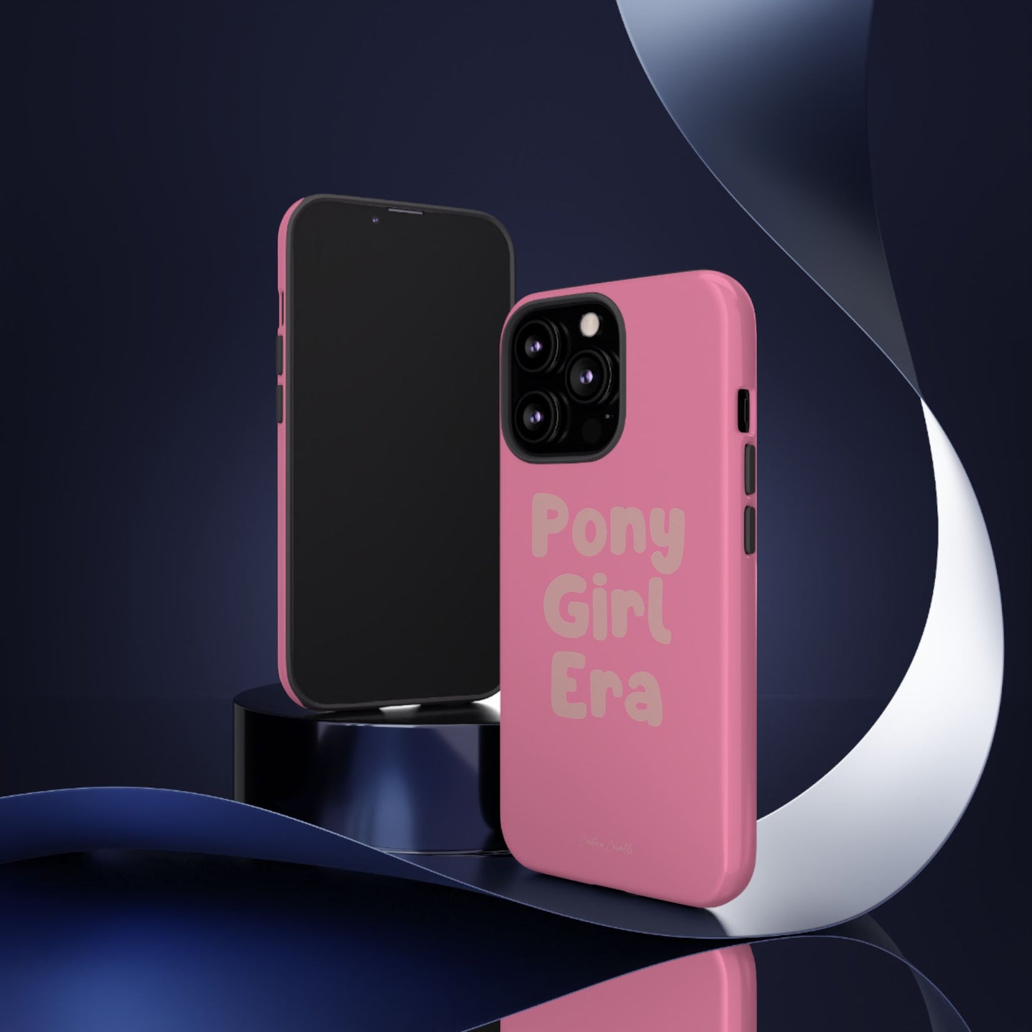 Pony Girl Era Phone Case — Pink Retro Text Protective Tough Case