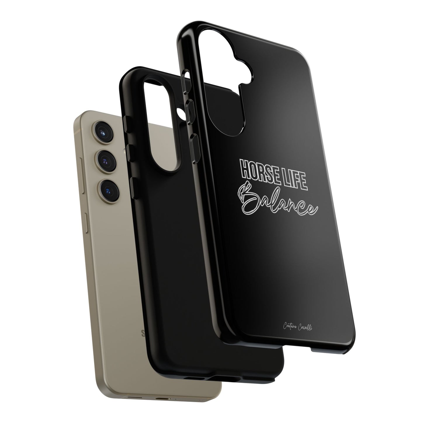 Phone Case - "Horse Life Balance" Glossy Tough Protective Case for Equestrians
