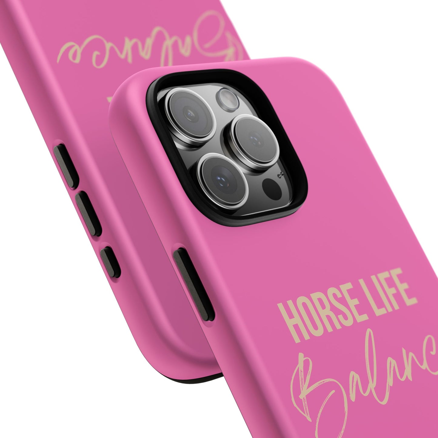Horse Life Balance Phone Case - Pink Tough Protective Cover