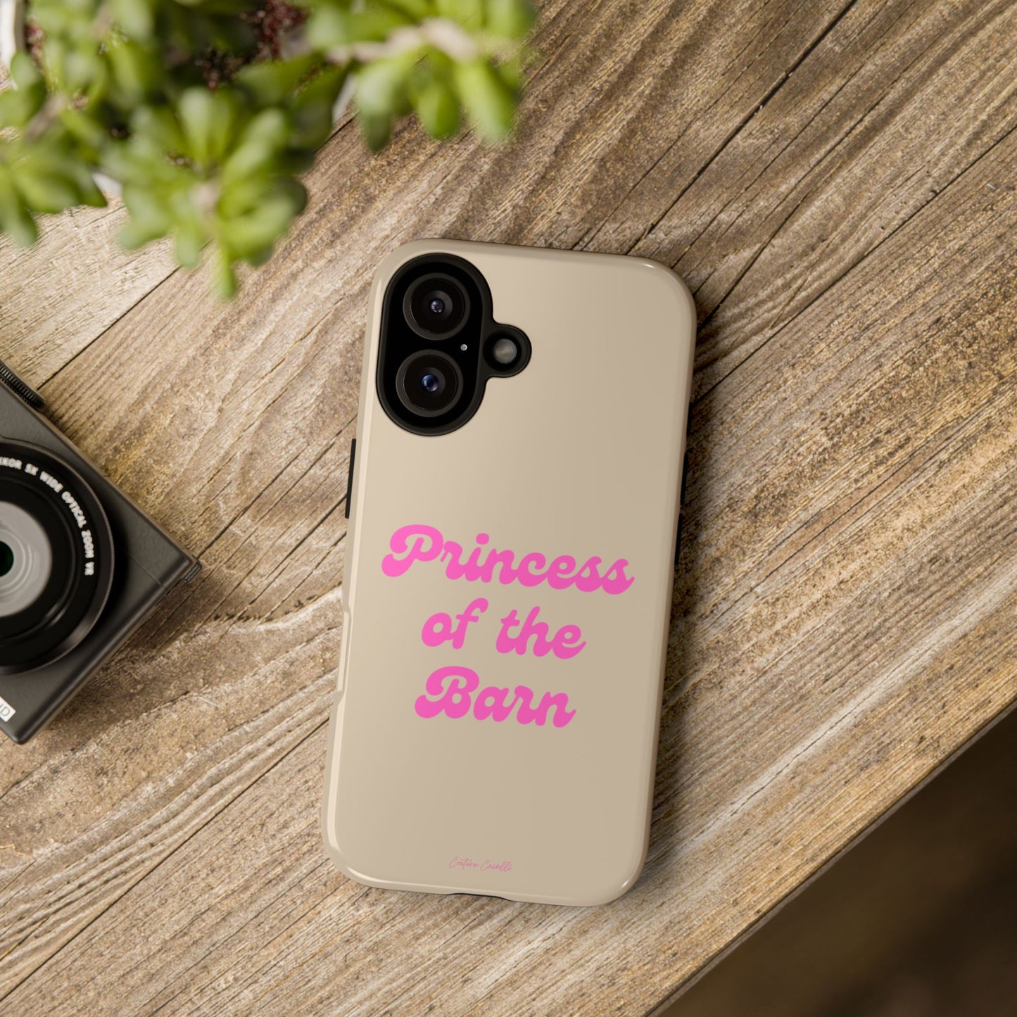 Phone Case — "Princess of the Barn" Pink Script Protective Tough Case