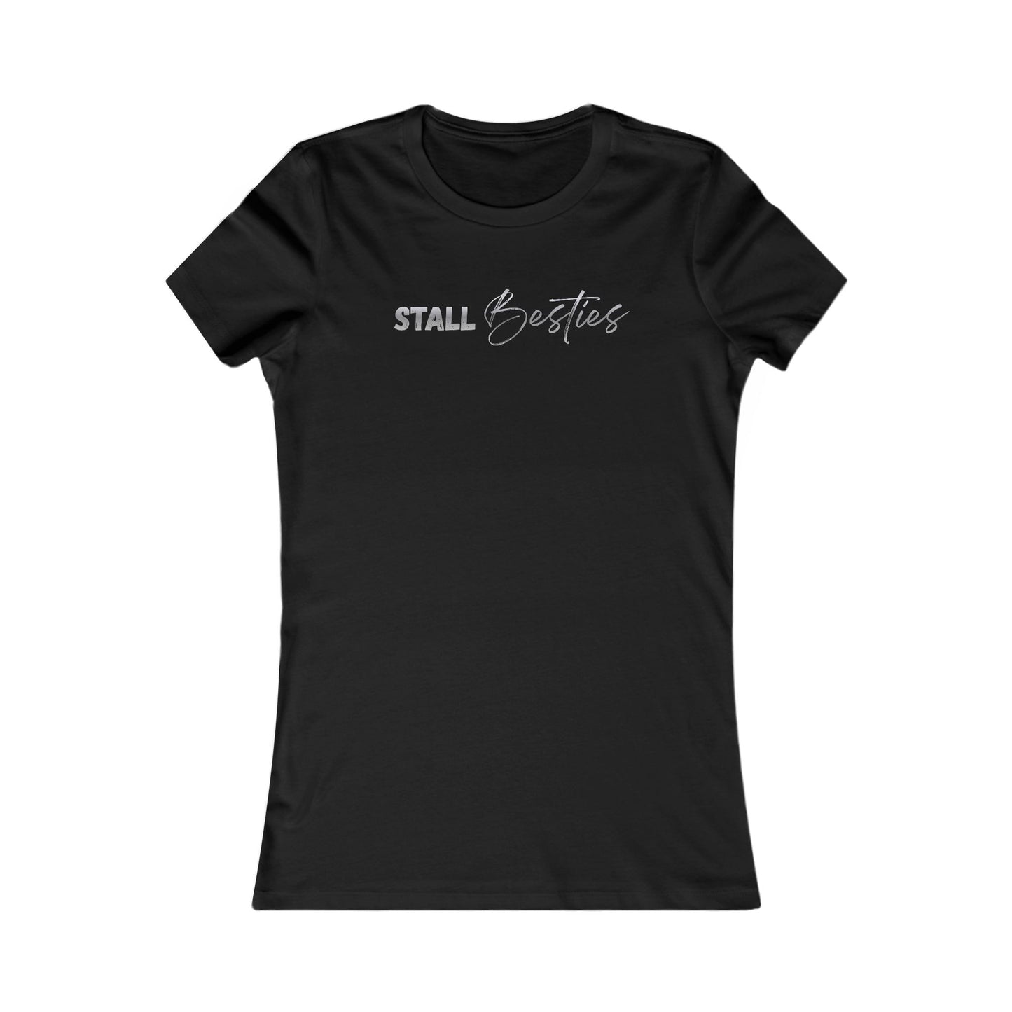 Stall Besties Damen T-Shirt – Beste Freundin im Reitstall | Pferde Liebe Shirt | Reitsport Fashion