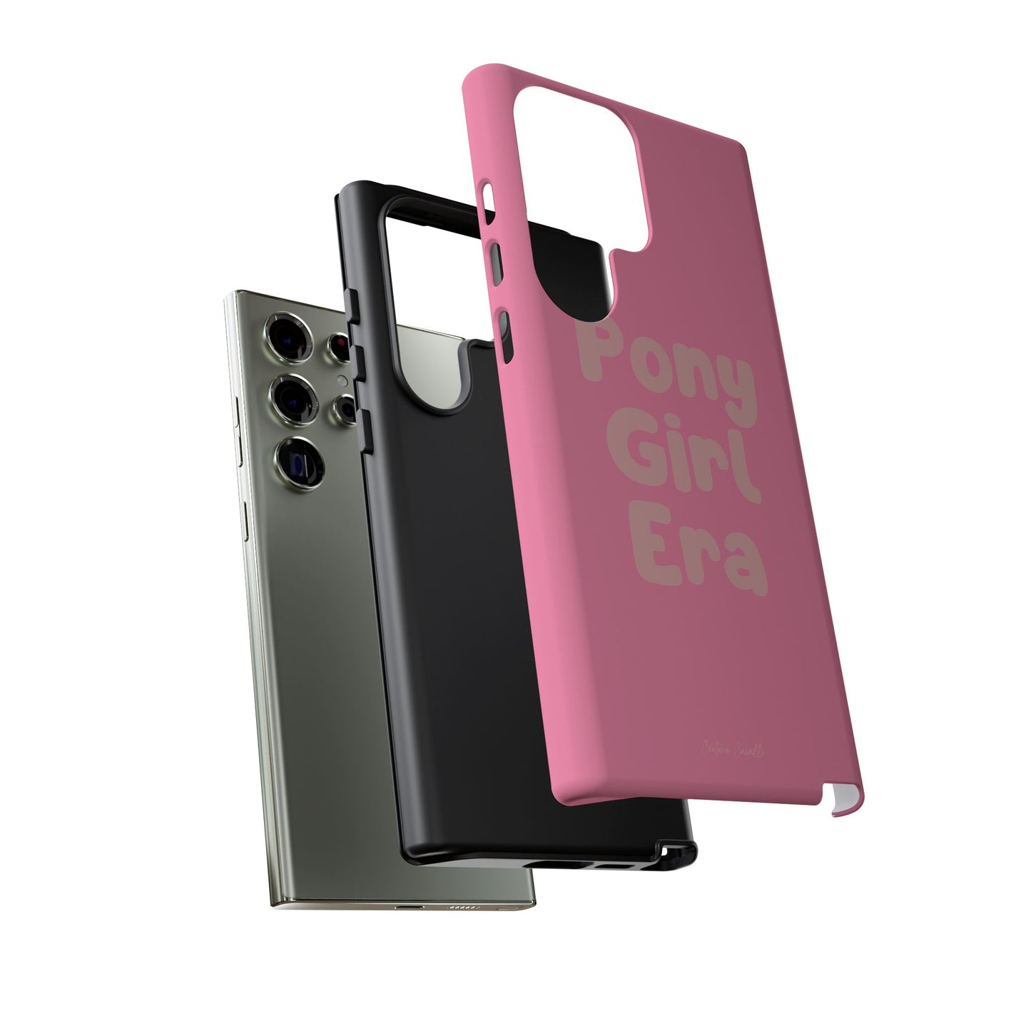 Pony Girl Era Phone Case — Pink Retro Text Protective Tough Case