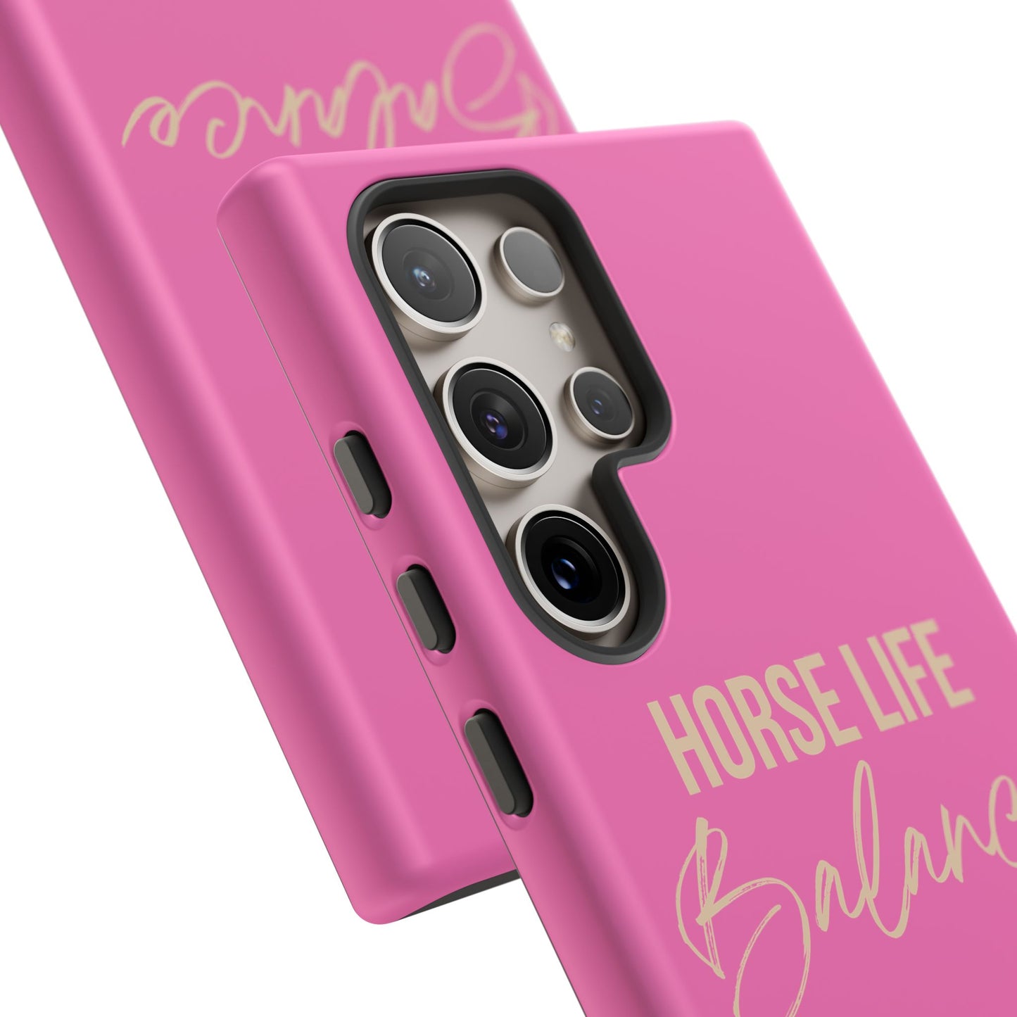 Horse Life Balance Phone Case - Pink Tough Protective Cover