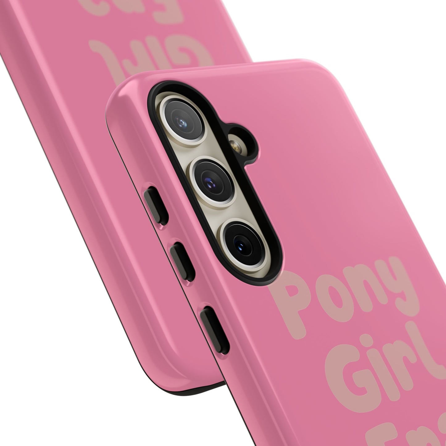 Pony Girl Era Phone Case — Pink Retro Text Protective Tough Case