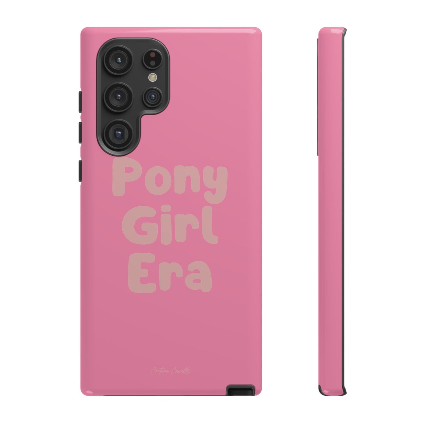 Pony Girl Era Phone Case — Pink Retro Text Protective Tough Case