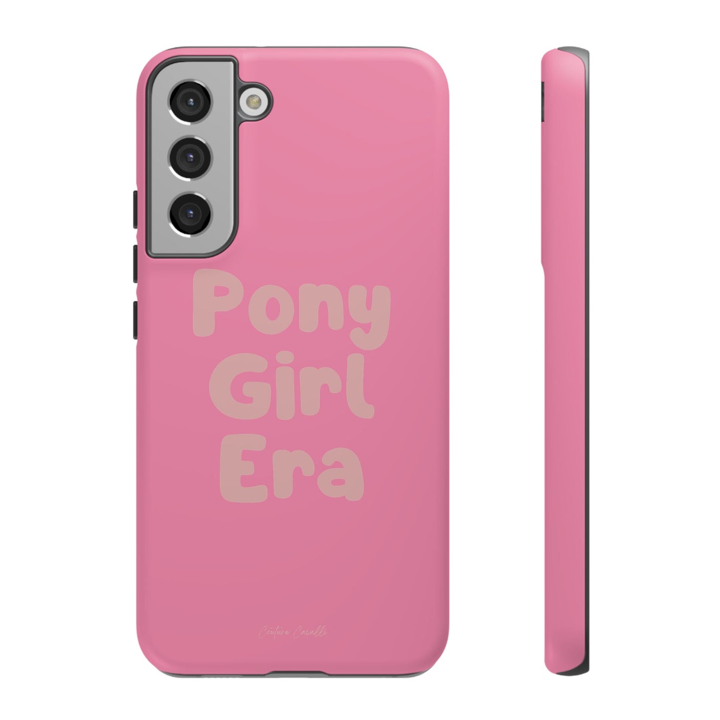 Pony Girl Era Phone Case — Pink Retro Text Protective Tough Case