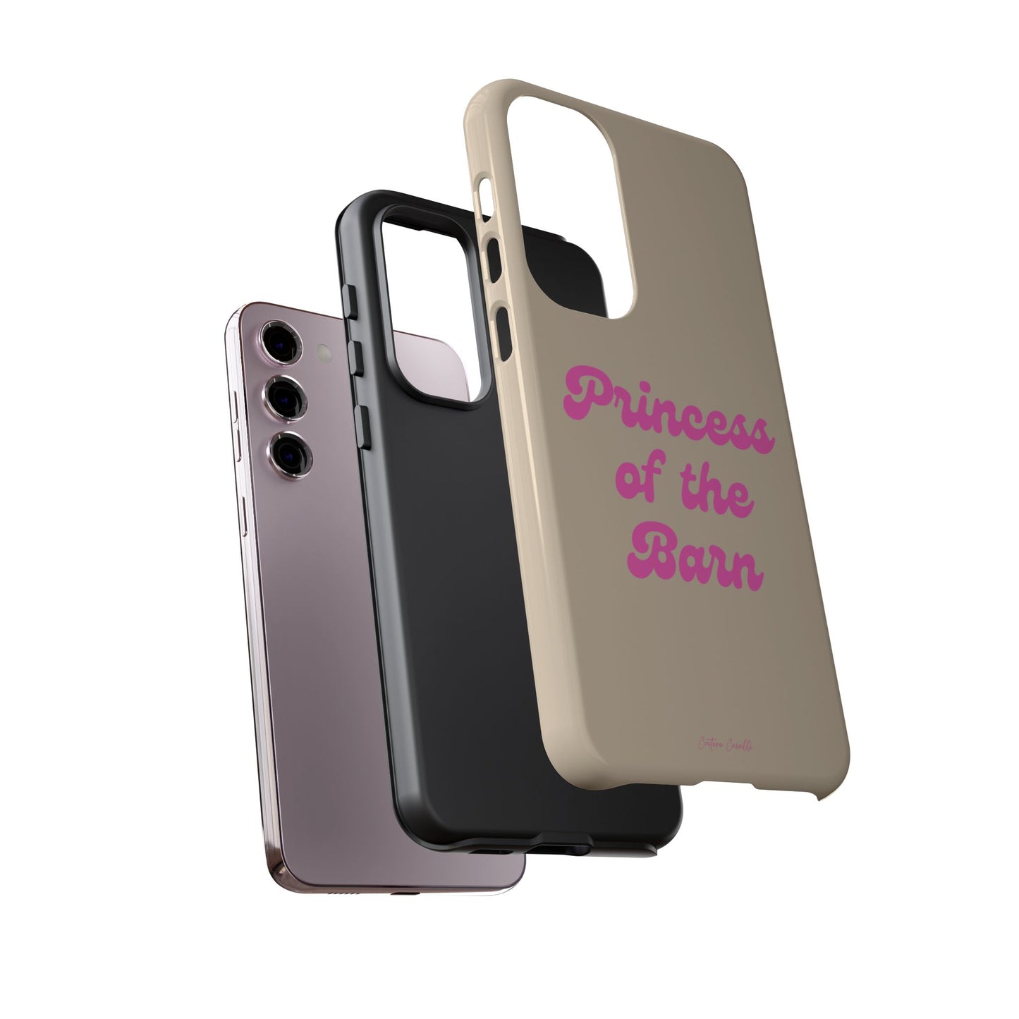 Phone Case — "Princess of the Barn" Pink Script Protective Tough Case