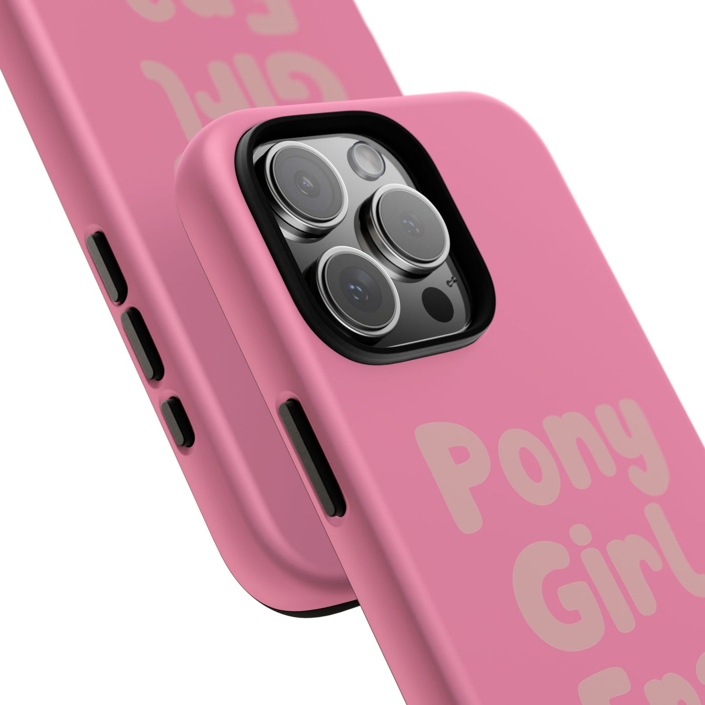 Pony Girl Era Phone Case — Pink Retro Text Protective Tough Case