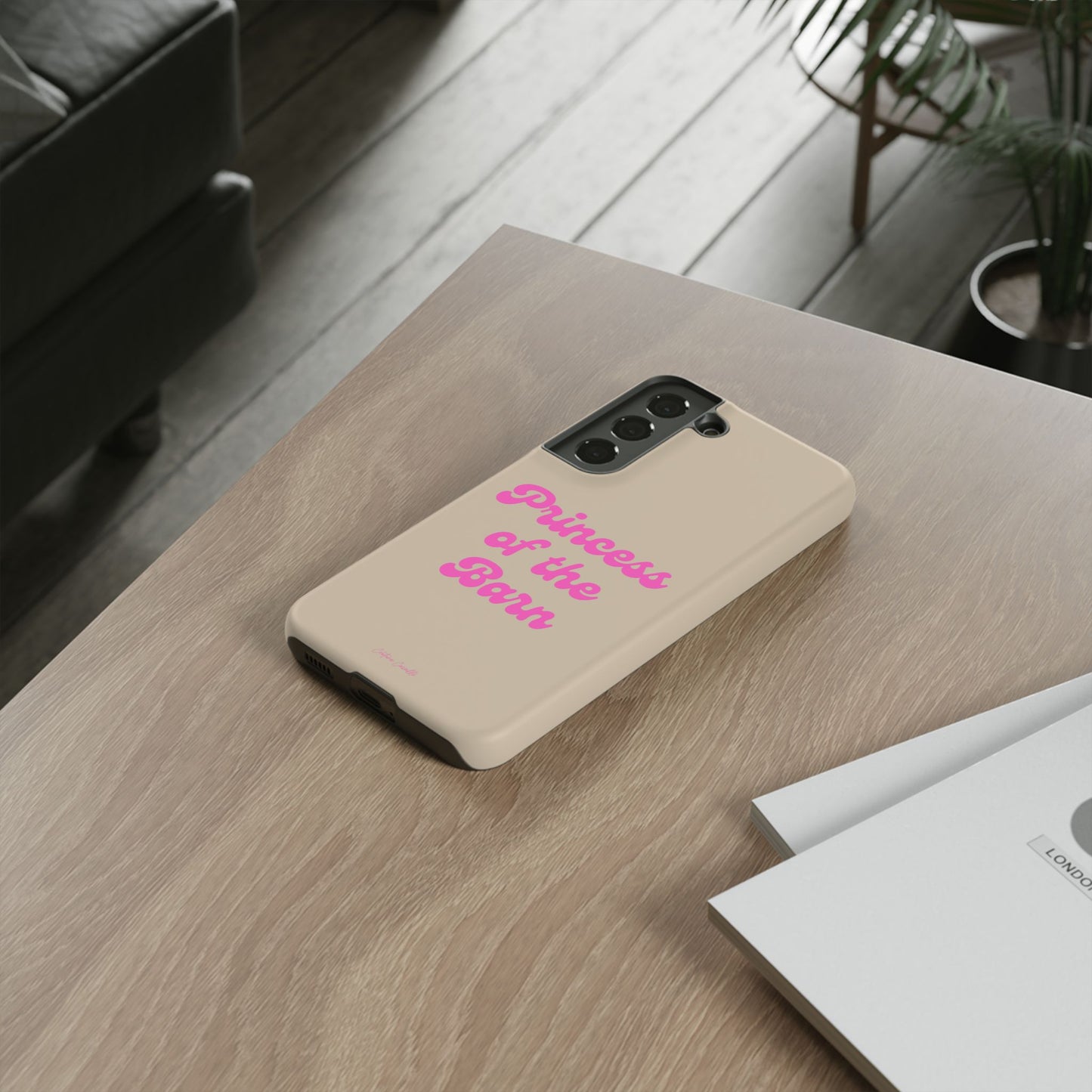 Phone Case — "Princess of the Barn" Pink Script Protective Tough Case