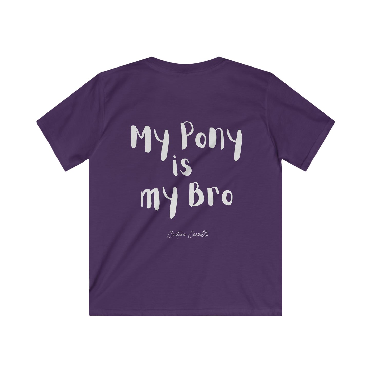 Kids Tee — “My Pony is my Bro” Cute Kids Horse Graphic Shirt
