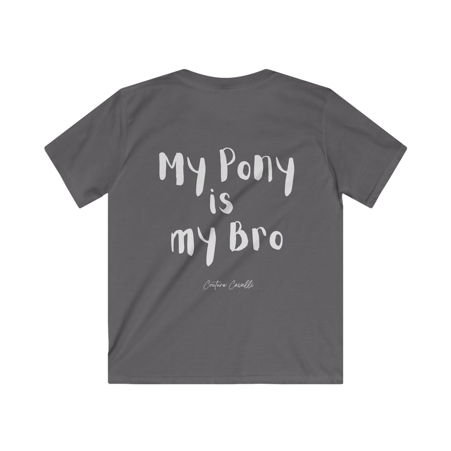 Kids Tee — “My Pony is my Bro” Cute Kids Horse Graphic Shirt