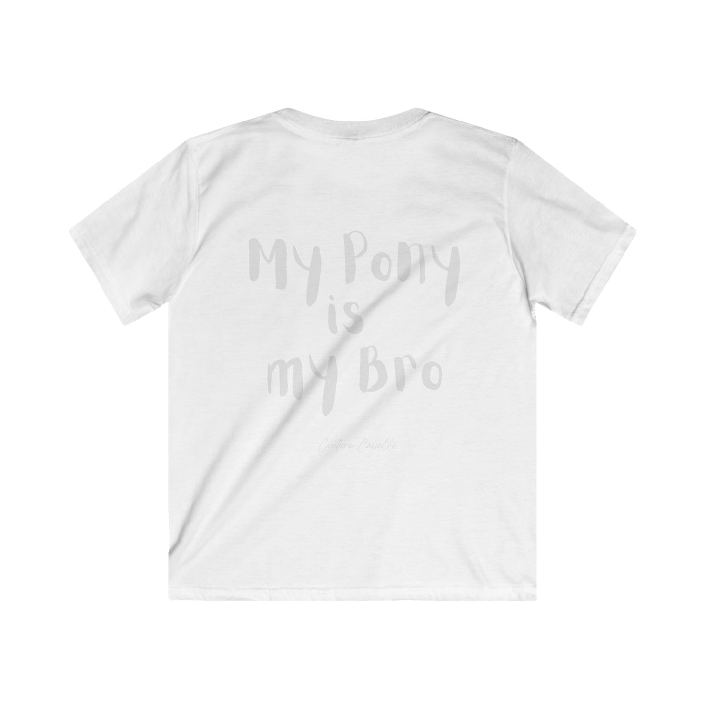 Kids Tee — “My Pony is my Bro” Cute Kids Horse Graphic Shirt