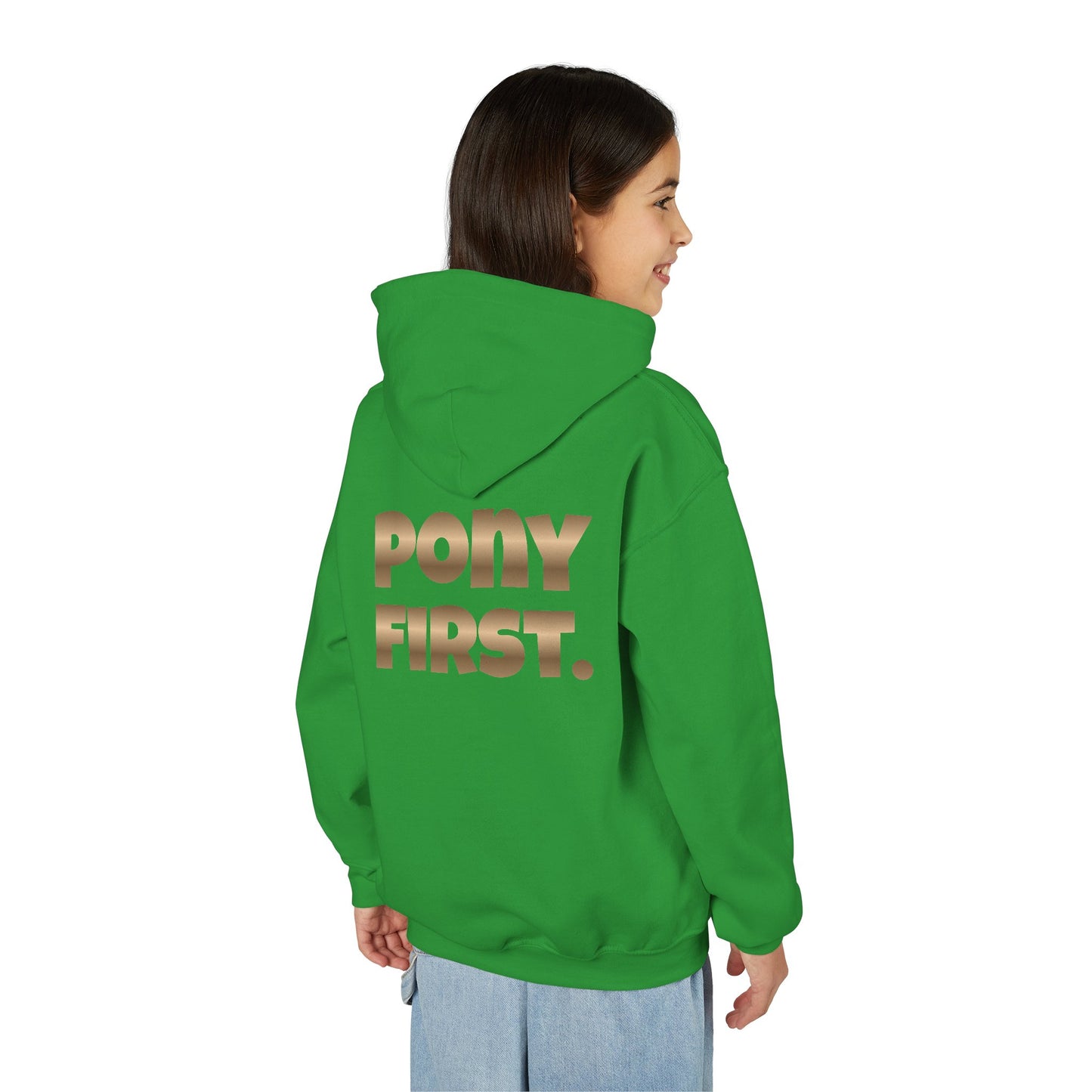 Personalisiert: Pony First Kinder-Hoodie – Mit eigenem Namen oder Ponynamen