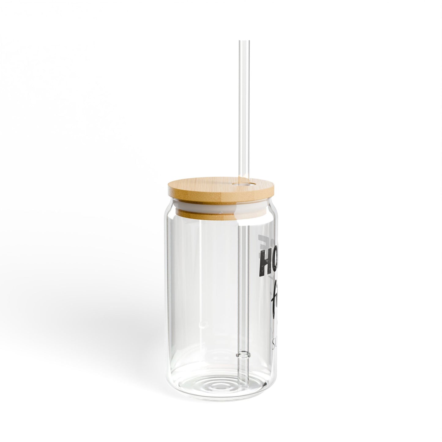 Personalisiertes Horse first Trinkglas mit Pferdenamen - Glas mit Bambusdeckel & Strohhalm für Pferdeliebhaber