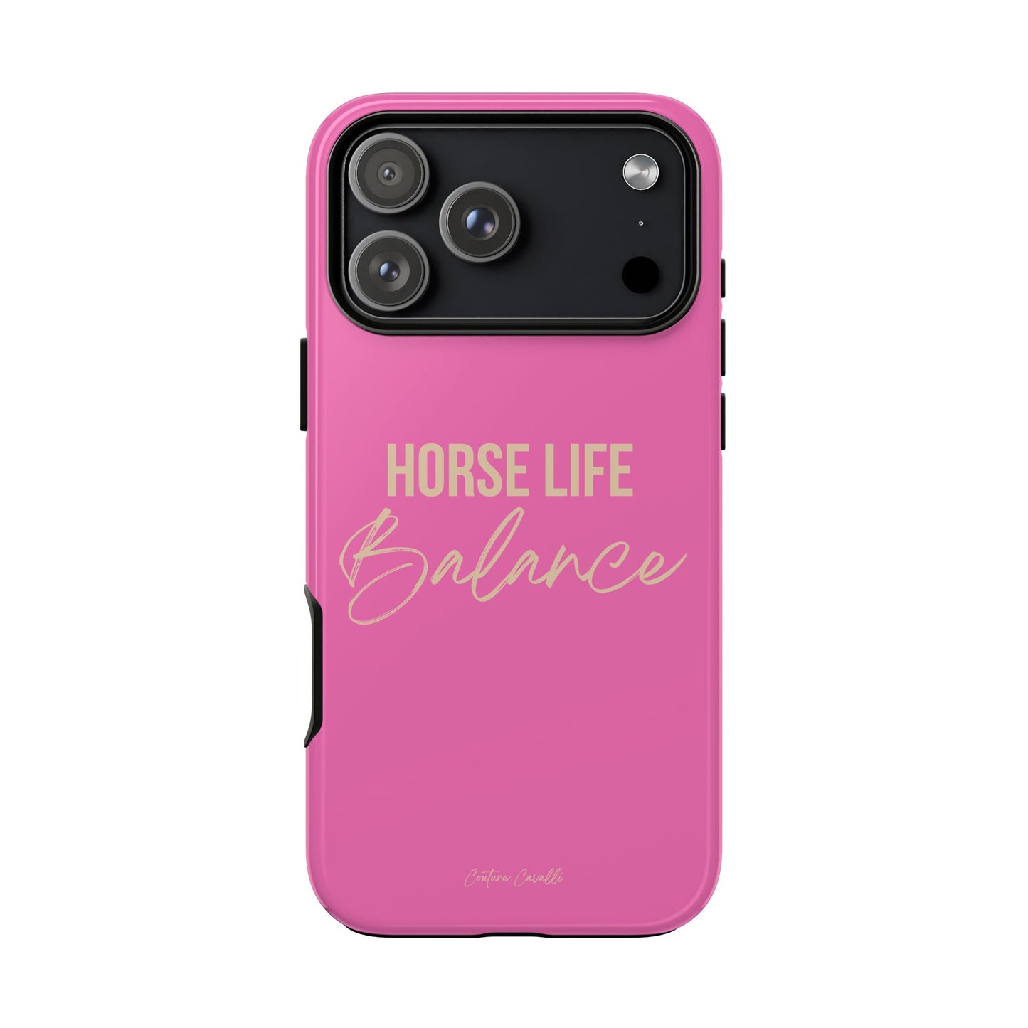 Horse Life Balance Phone Case - Pink Tough Protective Cover