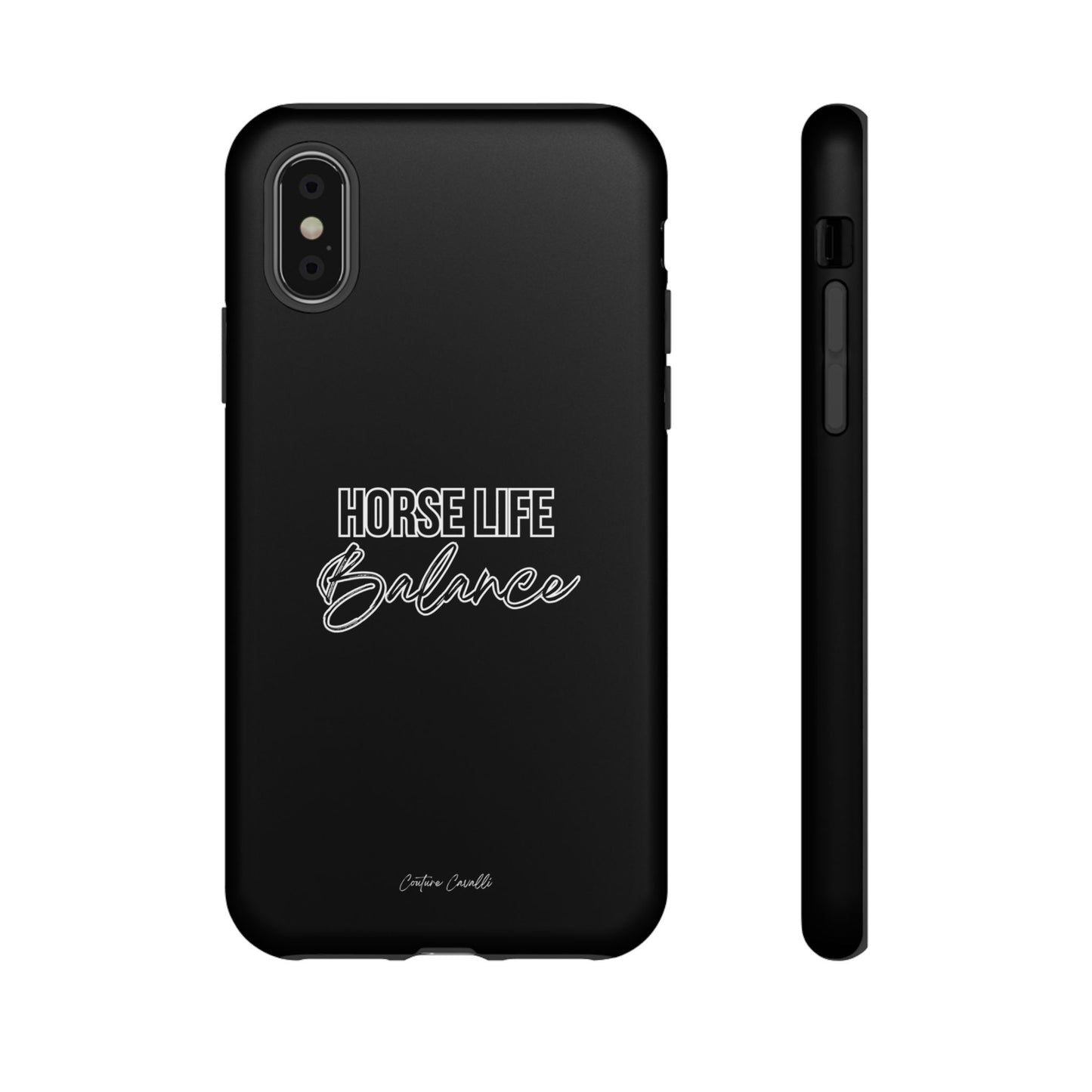 Phone Case - "Horse Life Balance" Glossy Tough Protective Case for Equestrians