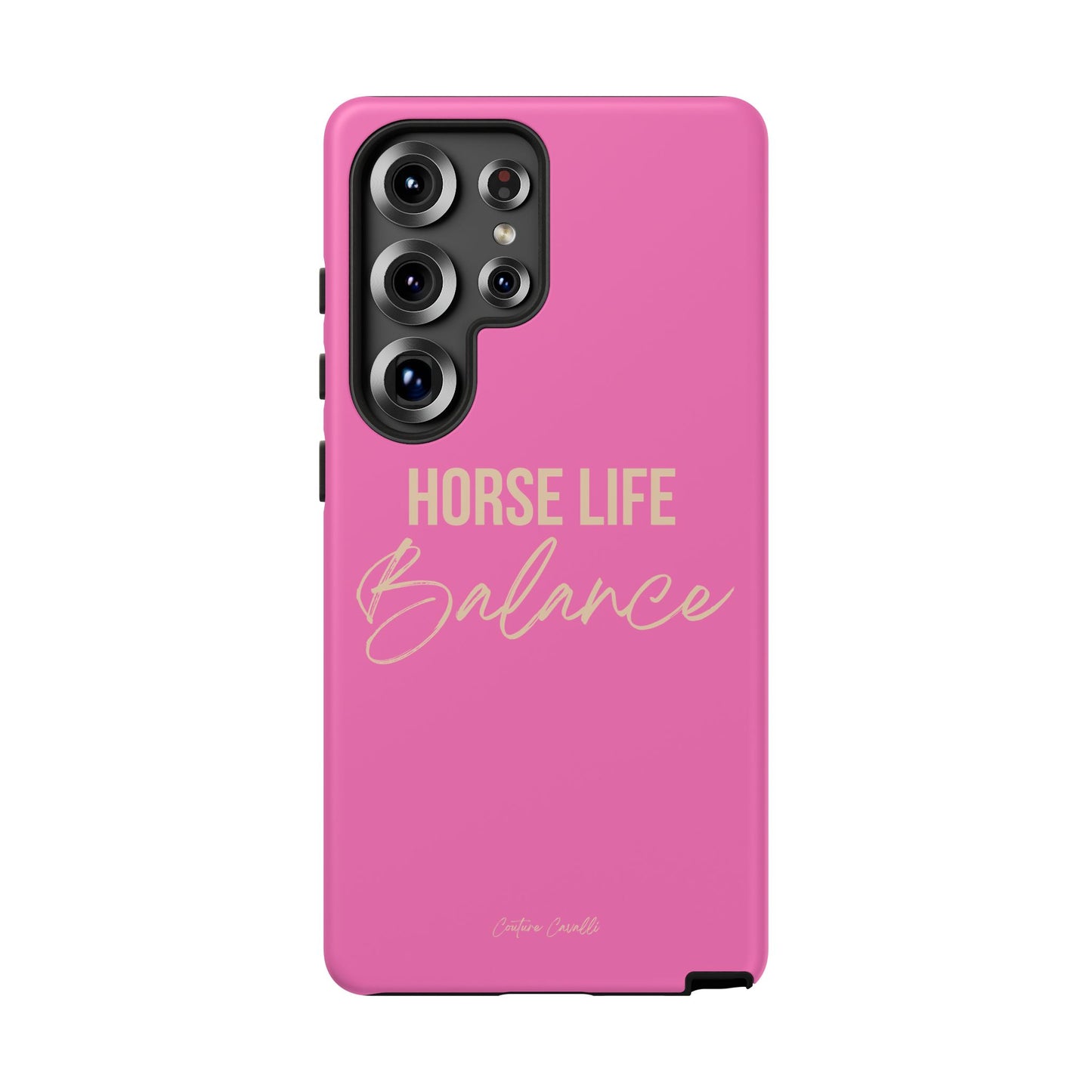 Horse Life Balance Phone Case - Pink Tough Protective Cover