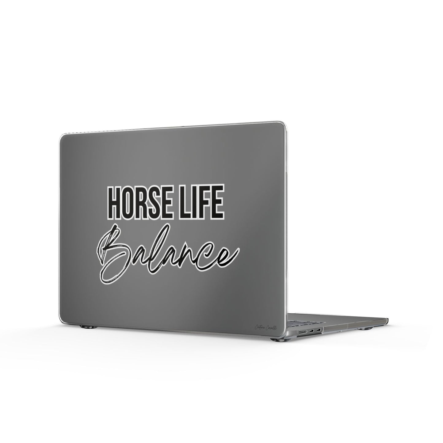 Clear MacBook Case – "Horse Life Balance" Clear Protective Laptop Cover