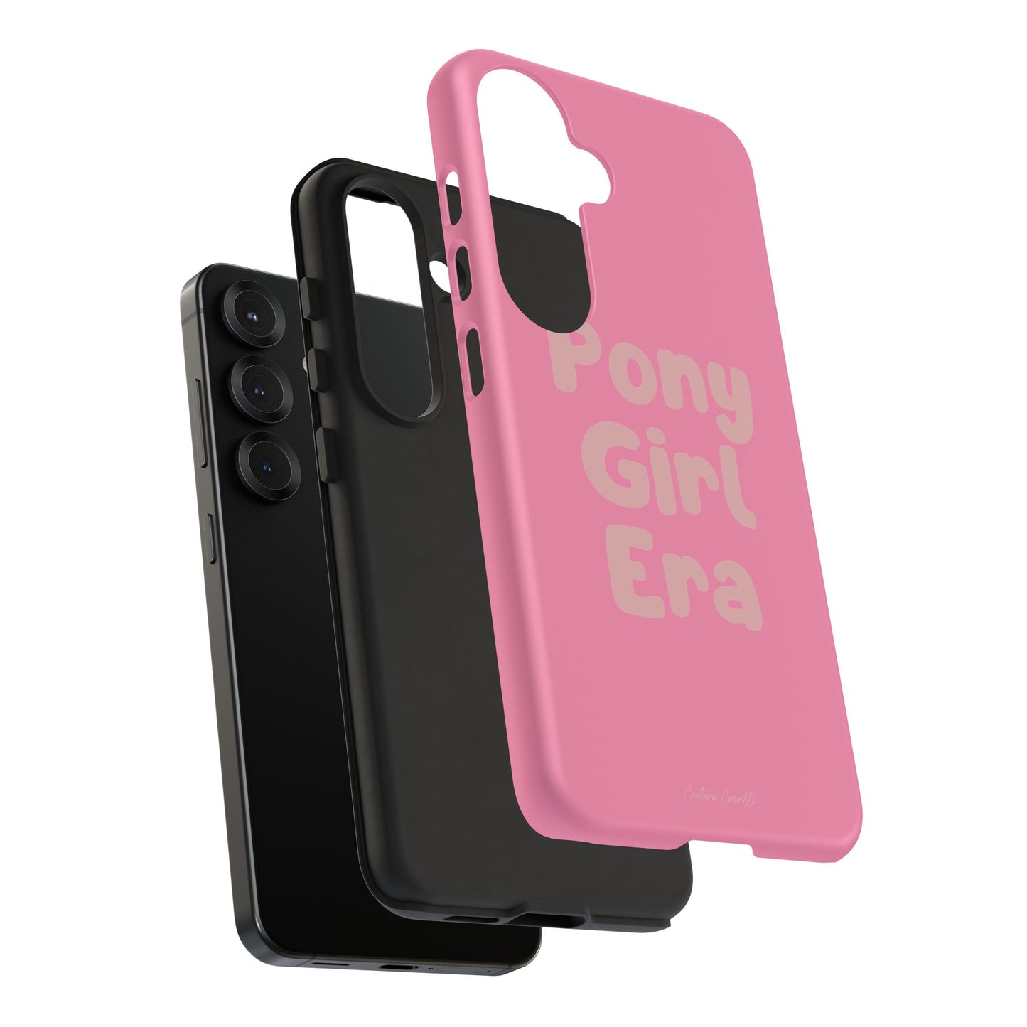 Pony Girl Era Phone Case — Pink Retro Text Protective Tough Case