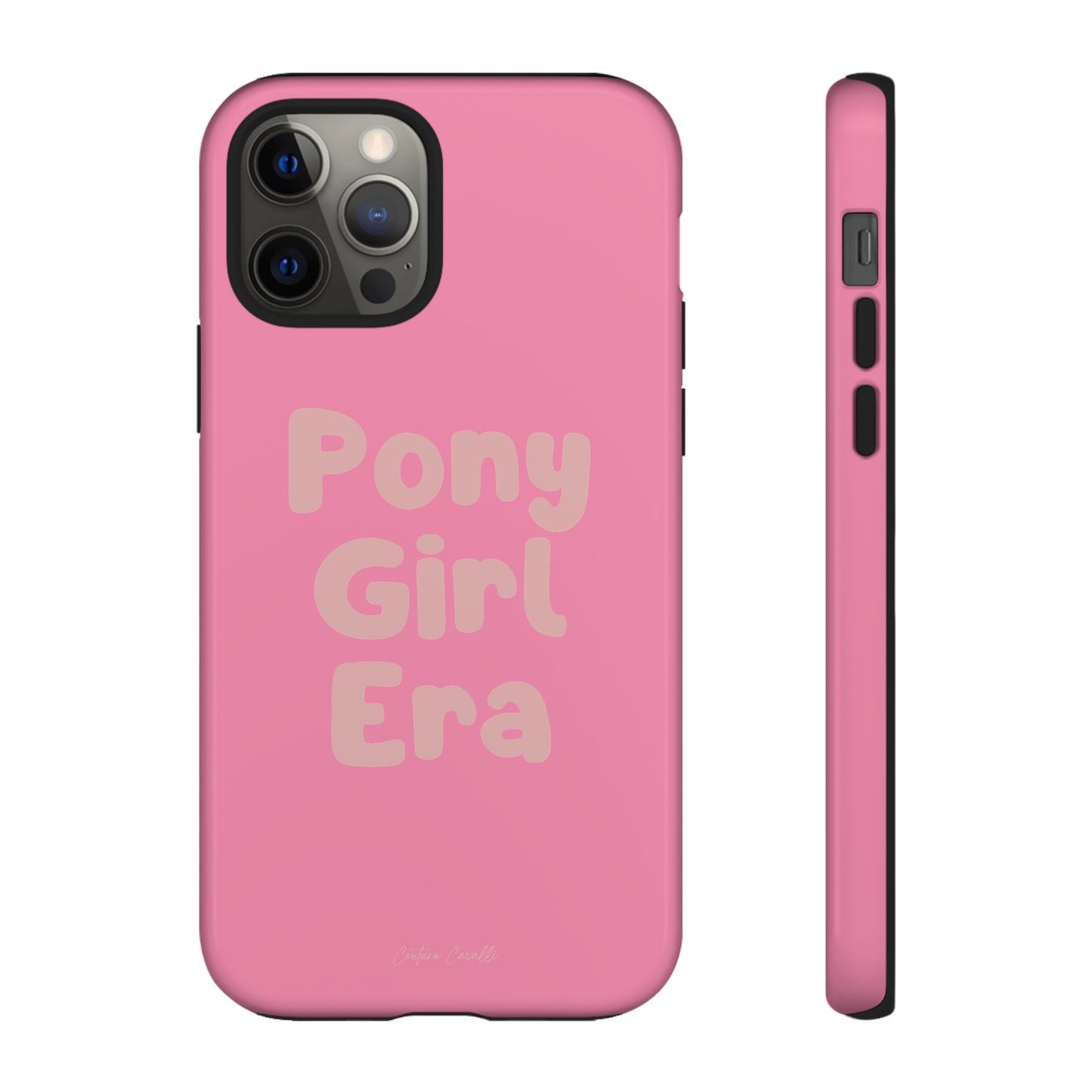 Pony Girl Era Phone Case — Pink Retro Text Protective Tough Case
