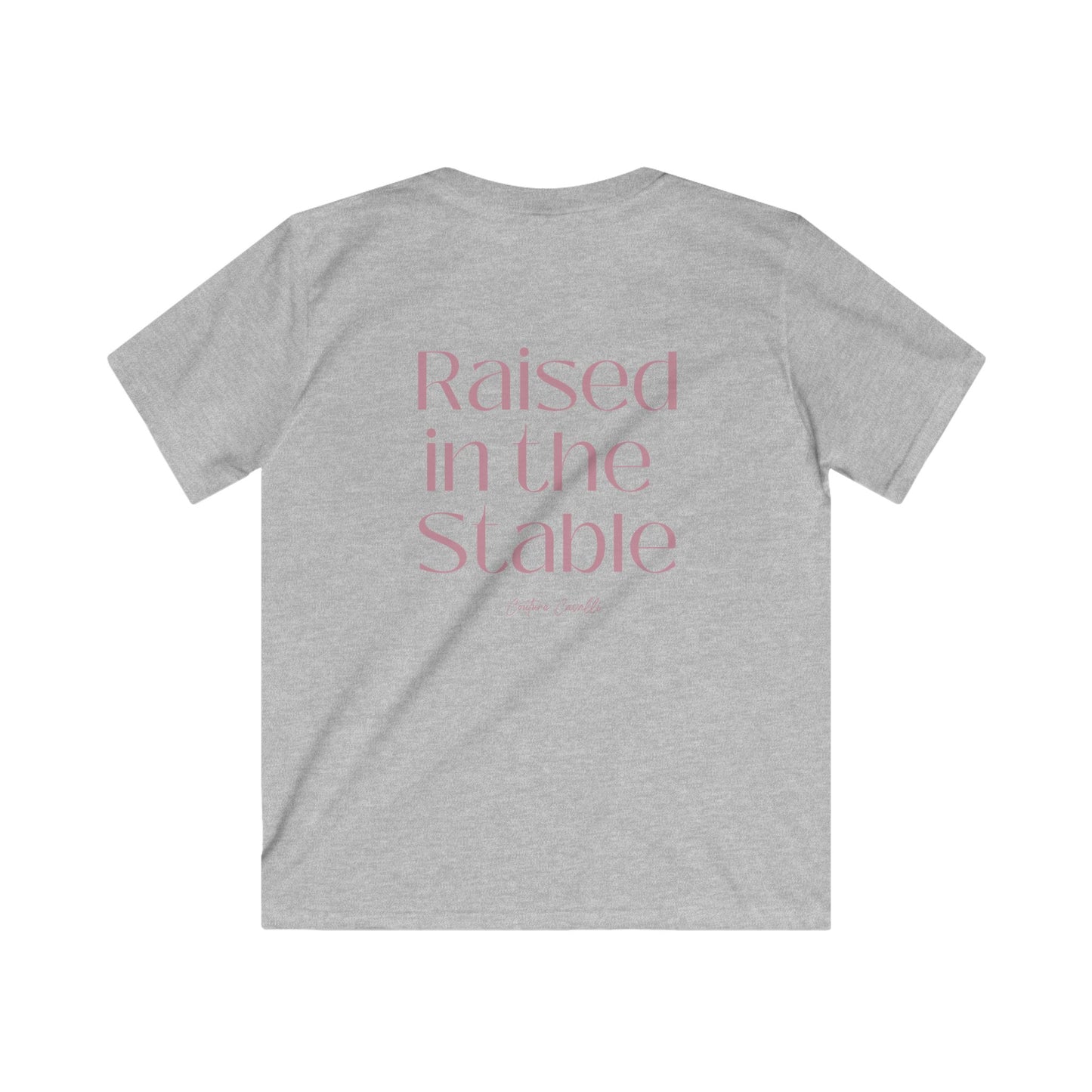 Raised in the Stable Kids Tee — Christian Nativity Shirt for Children