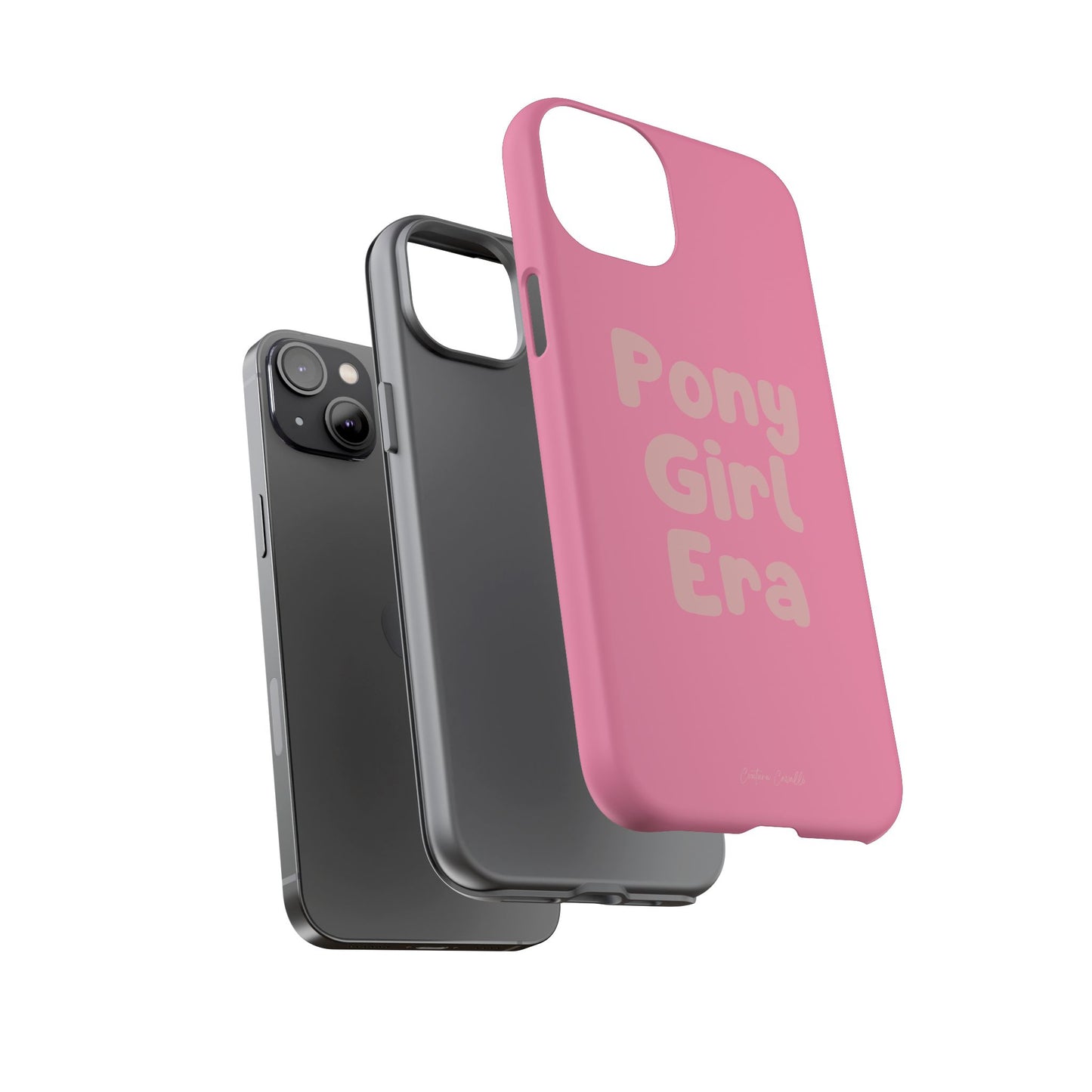 Pony Girl Era Phone Case — Pink Retro Text Protective Tough Case