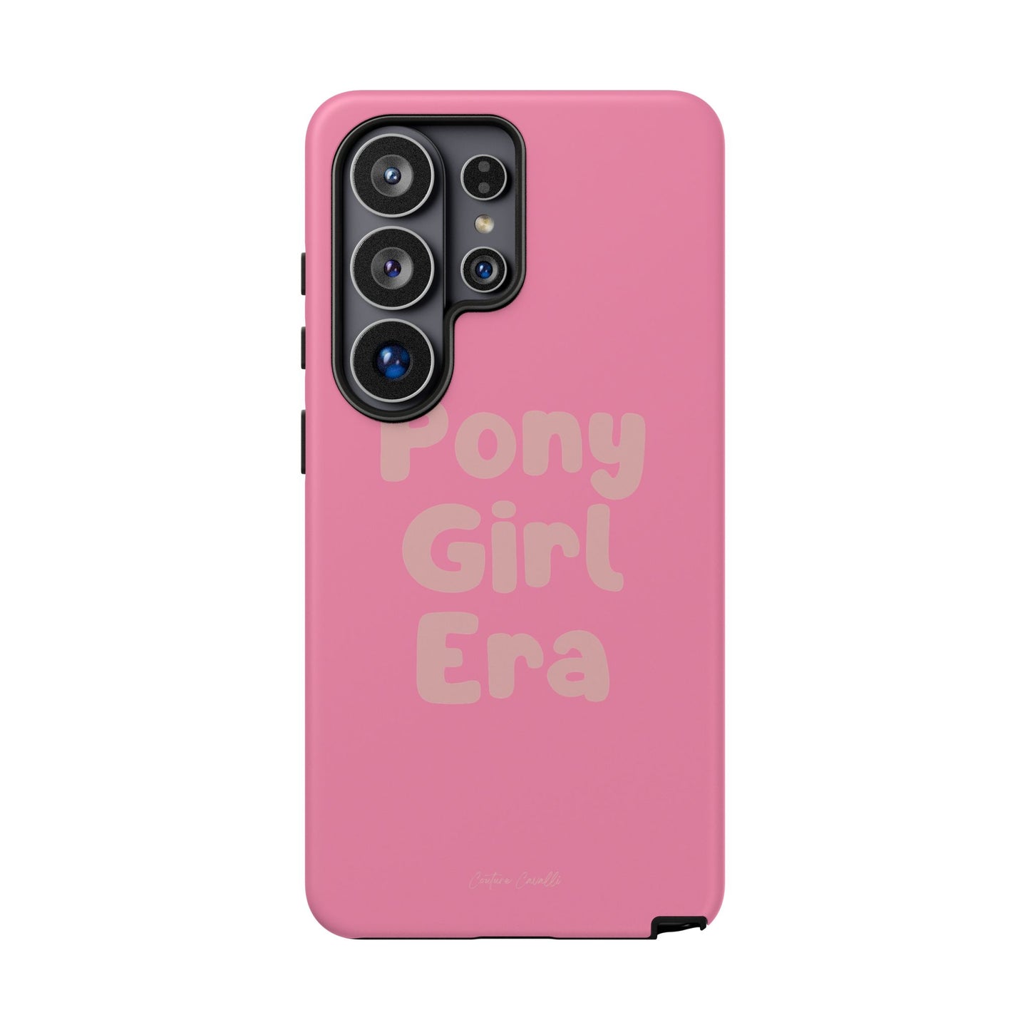 Pony Girl Era Phone Case — Pink Retro Text Protective Tough Case