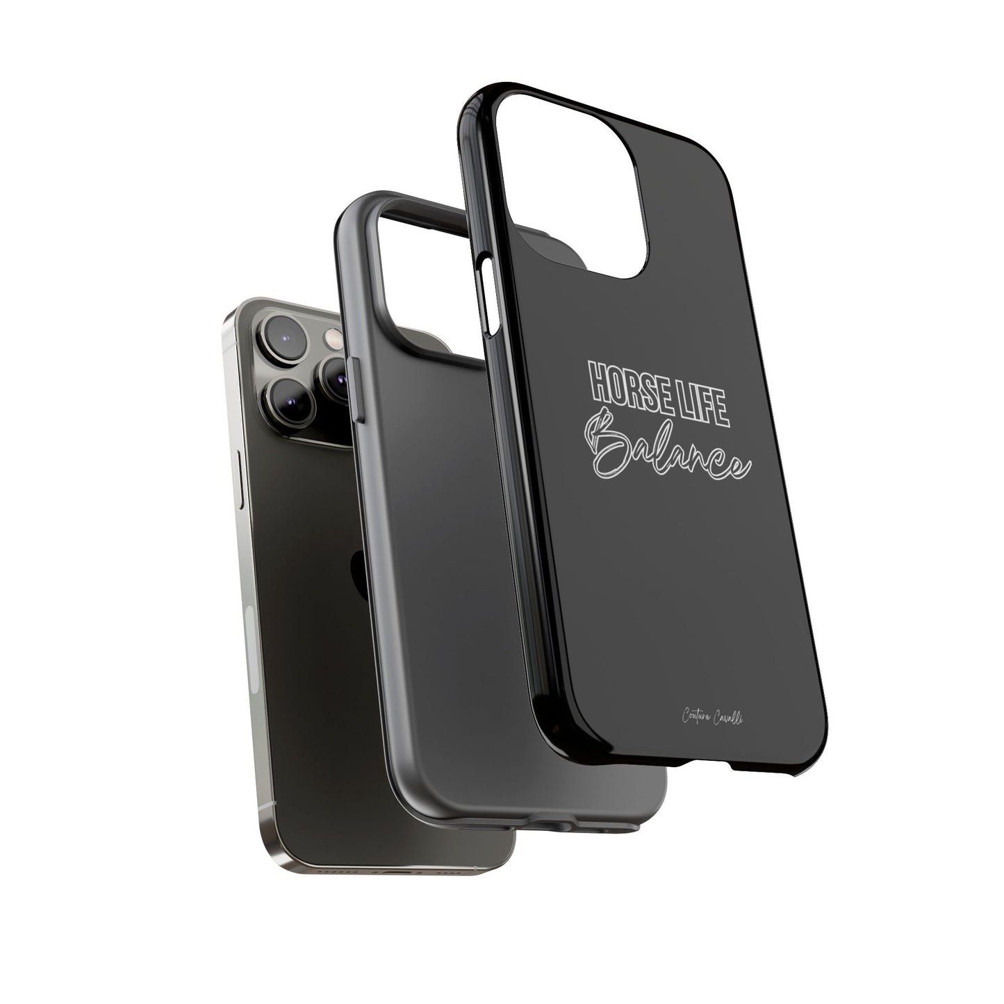 Phone Case - "Horse Life Balance" Glossy Tough Protective Case for Equestrians