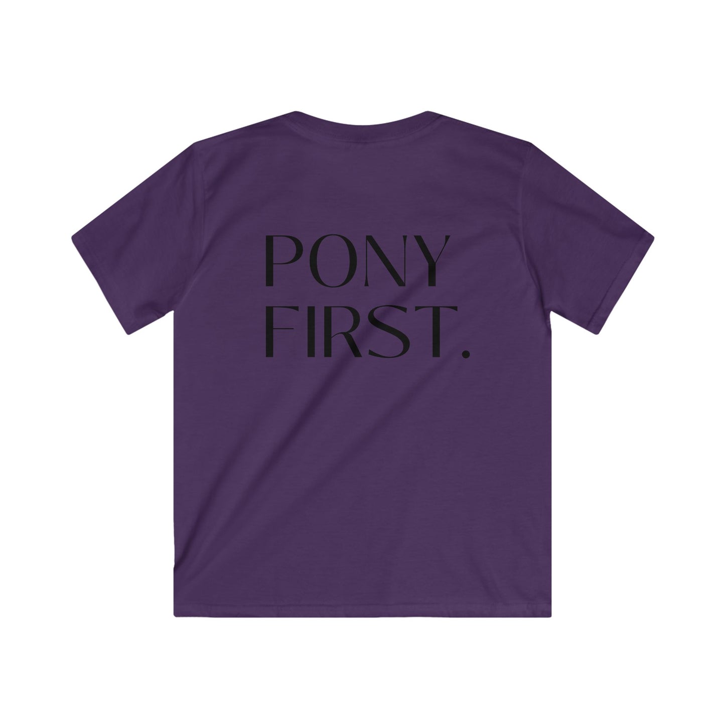 Pony first Kinder T-Shirt Rückenprint I Personalisierung möglich mit Pferdename