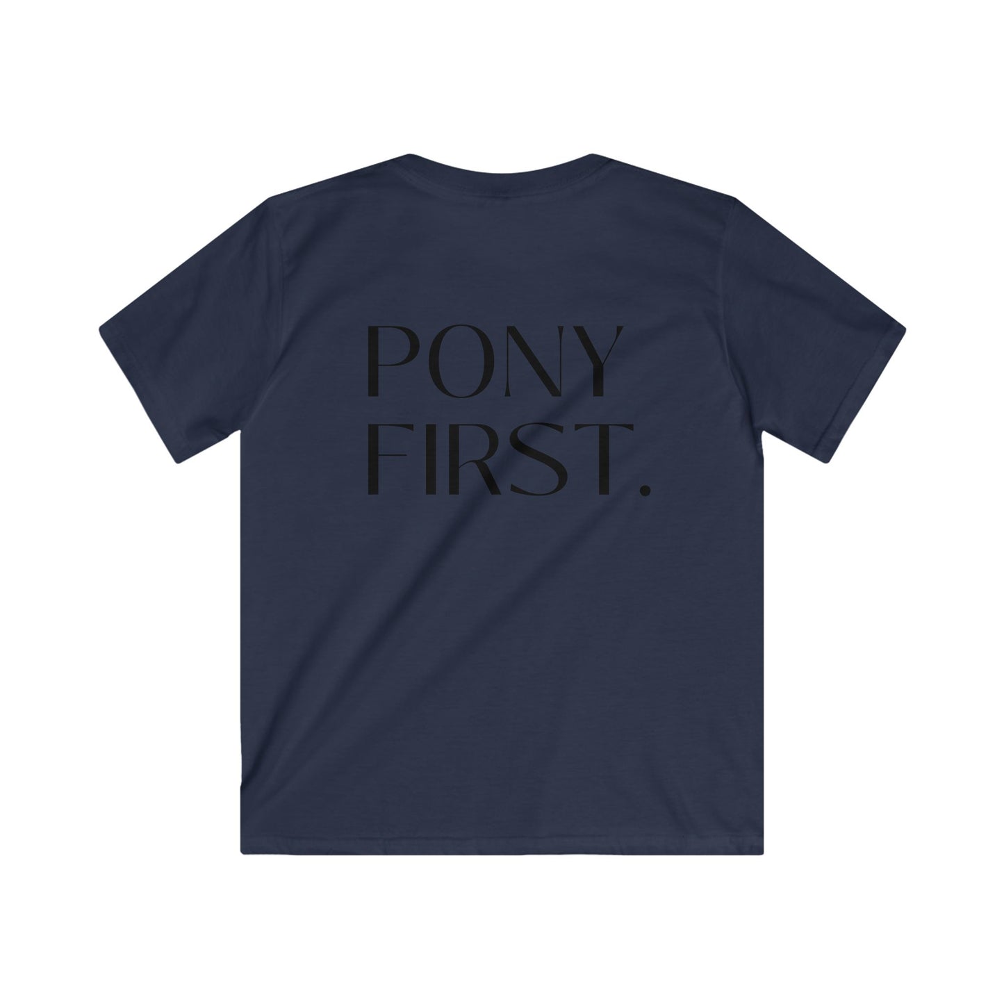 Pony first Kinder T-Shirt Rückenprint I Personalisierung möglich mit Pferdename