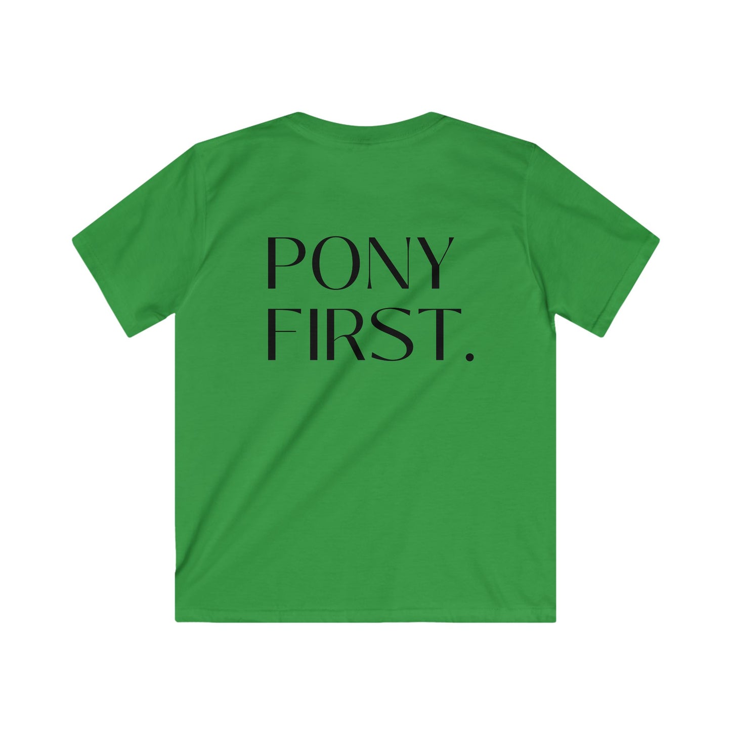 Pony first Kinder T-Shirt Rückenprint I Personalisierung möglich mit Pferdename