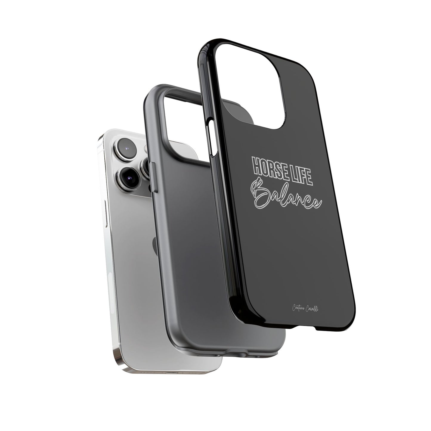 Phone Case - "Horse Life Balance" Glossy Tough Protective Case for Equestrians