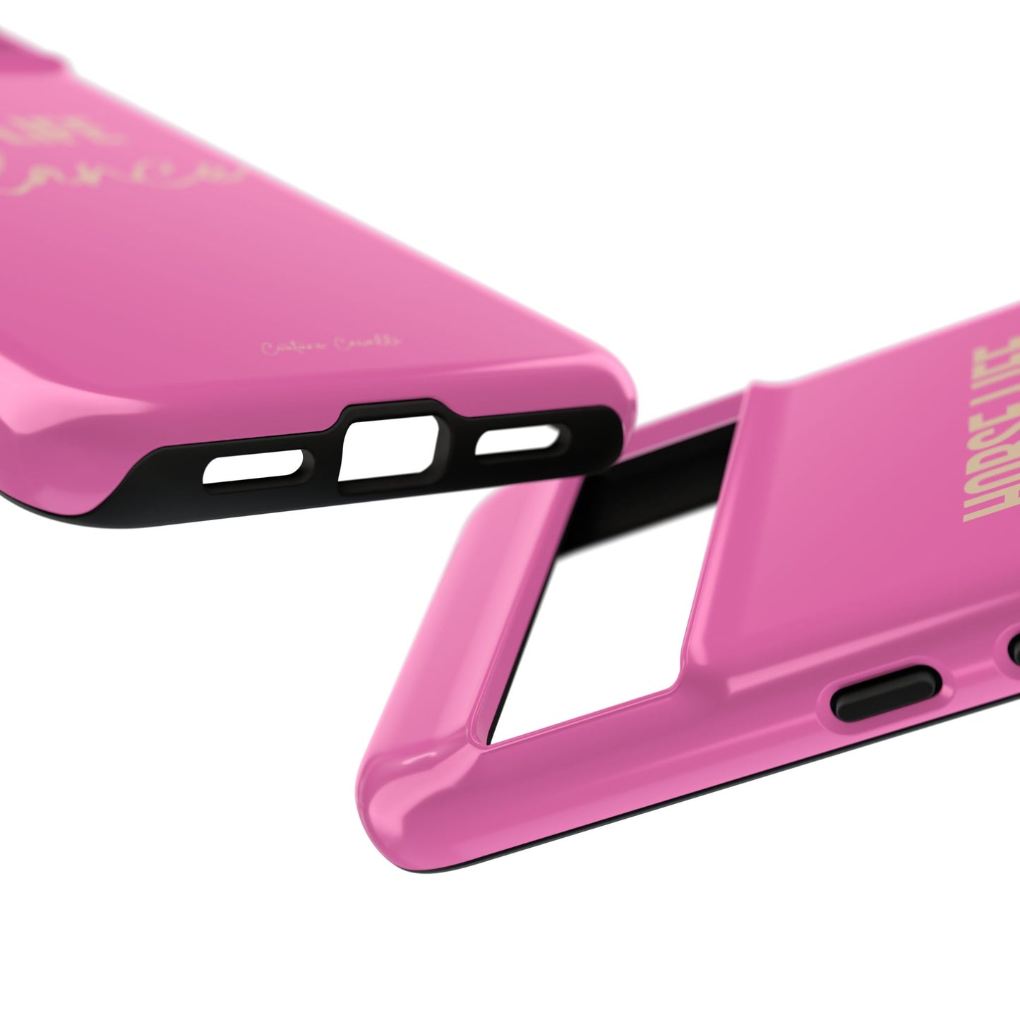 Horse Life Balance Phone Case - Pink Tough Protective Cover