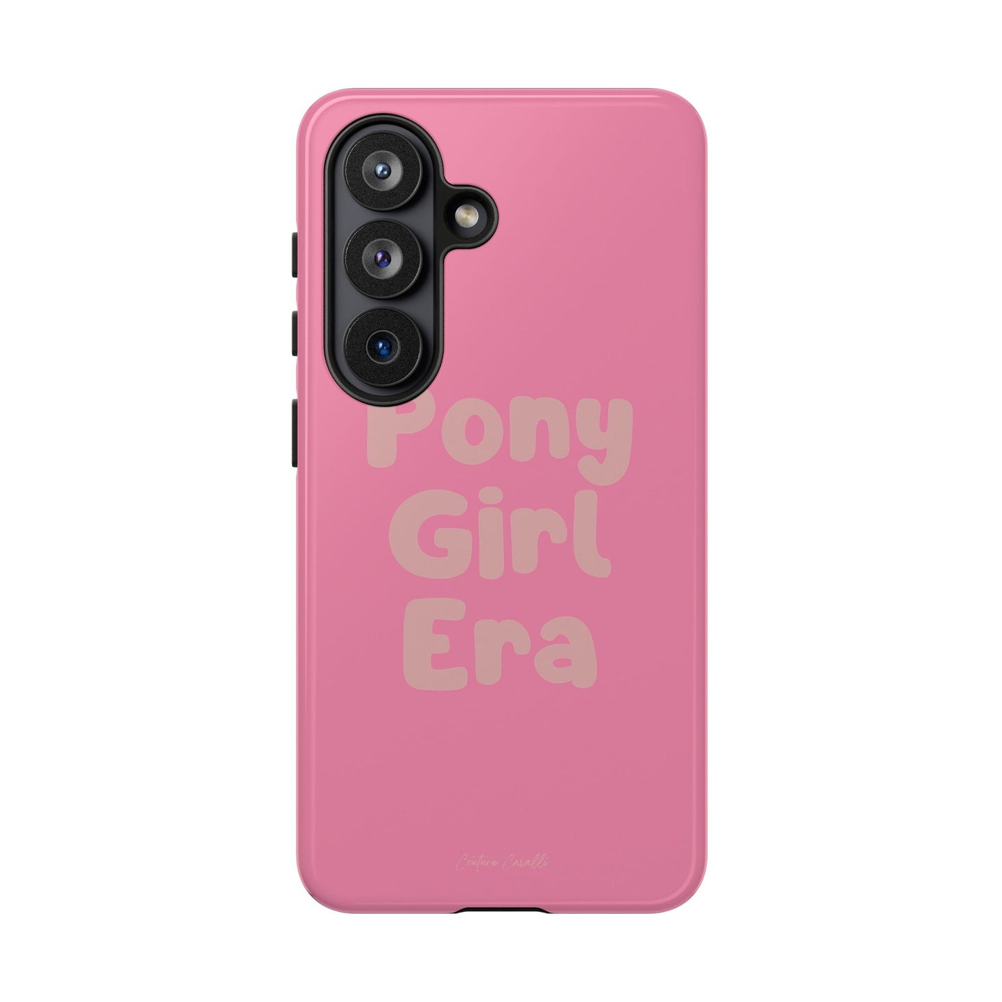 Pony Girl Era Phone Case — Pink Retro Text Protective Tough Case