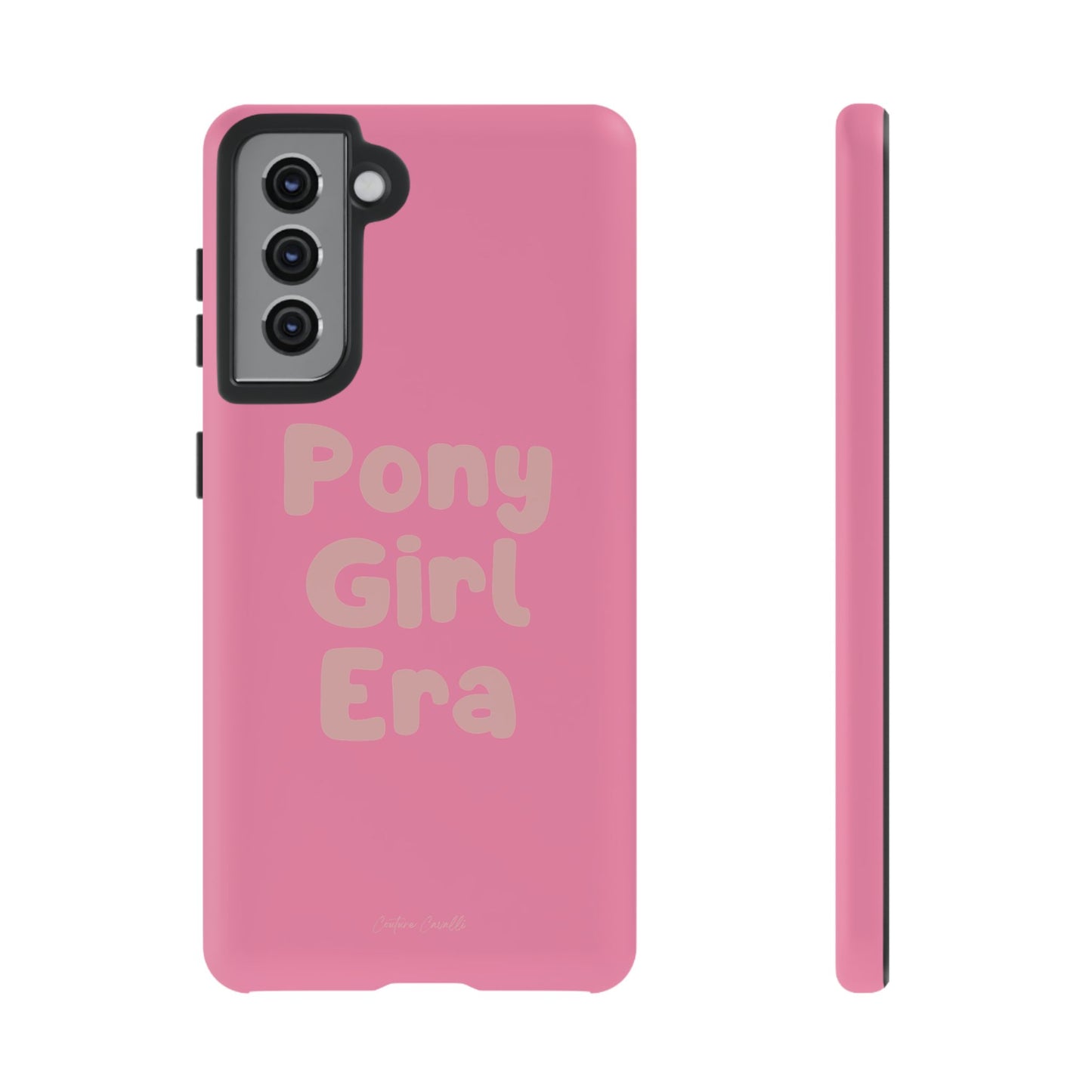 Pony Girl Era Phone Case — Pink Retro Text Protective Tough Case