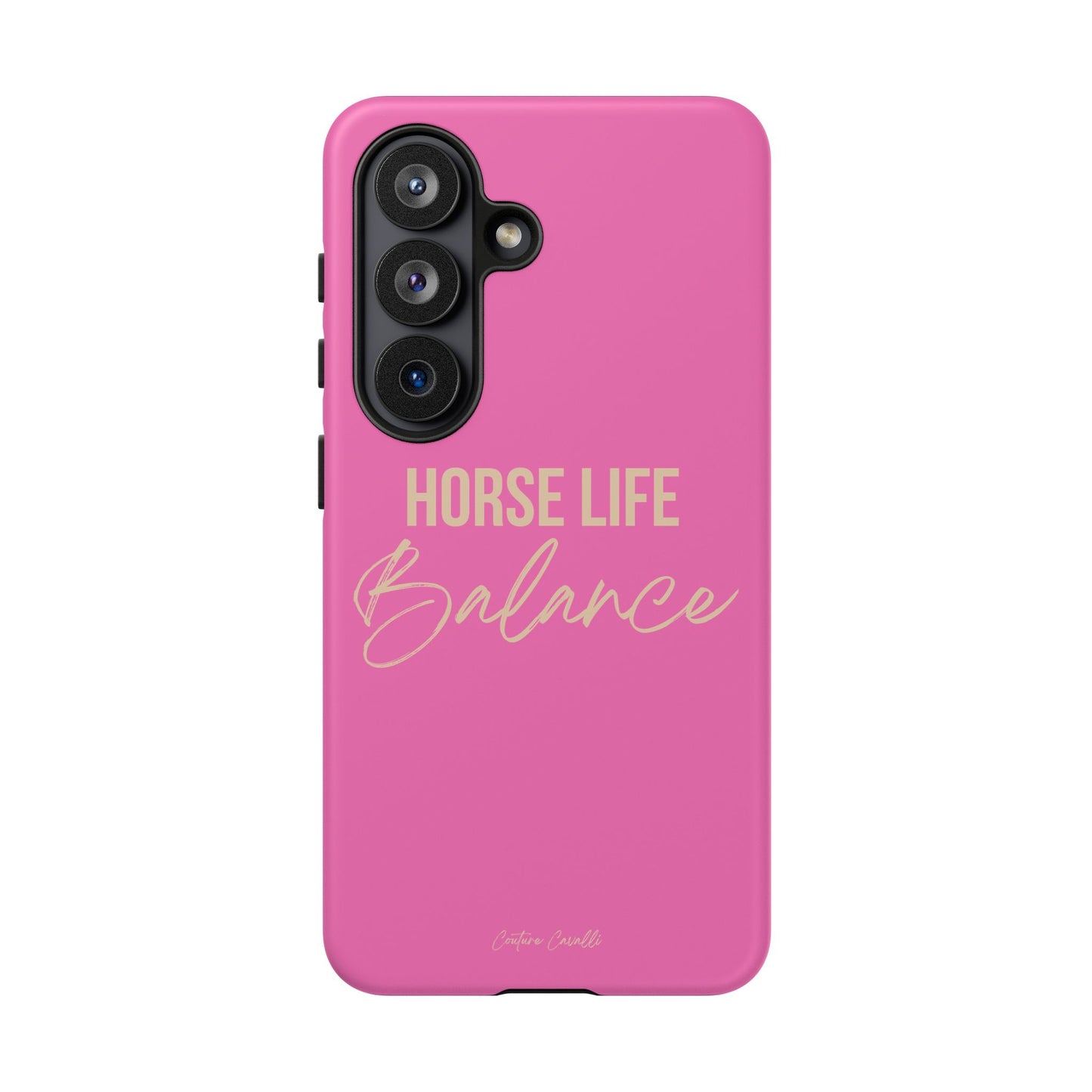 Horse Life Balance Phone Case - Pink Tough Protective Cover