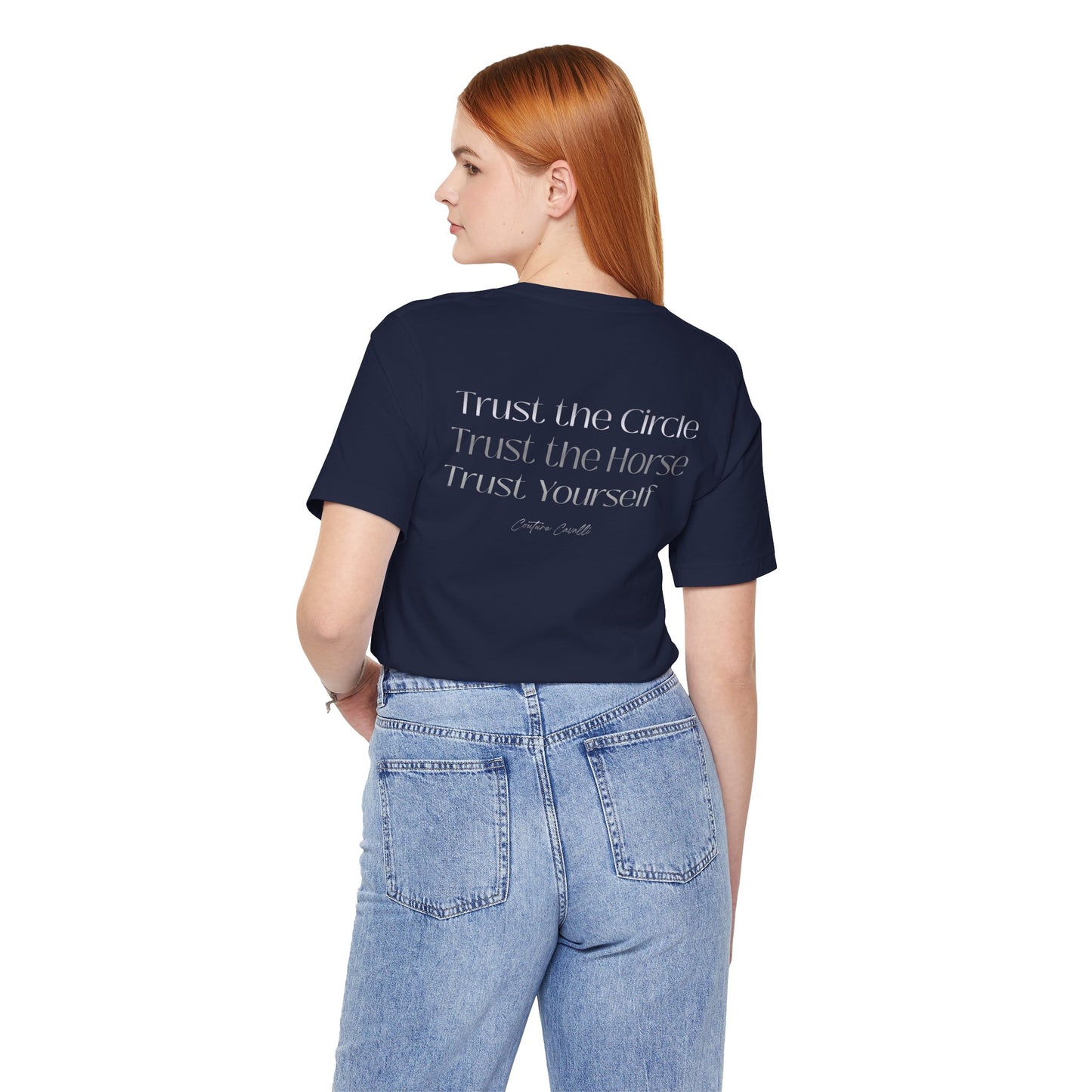 Trust the Circle Voltigieren T-Shirt – Minimalistischer Statement Print