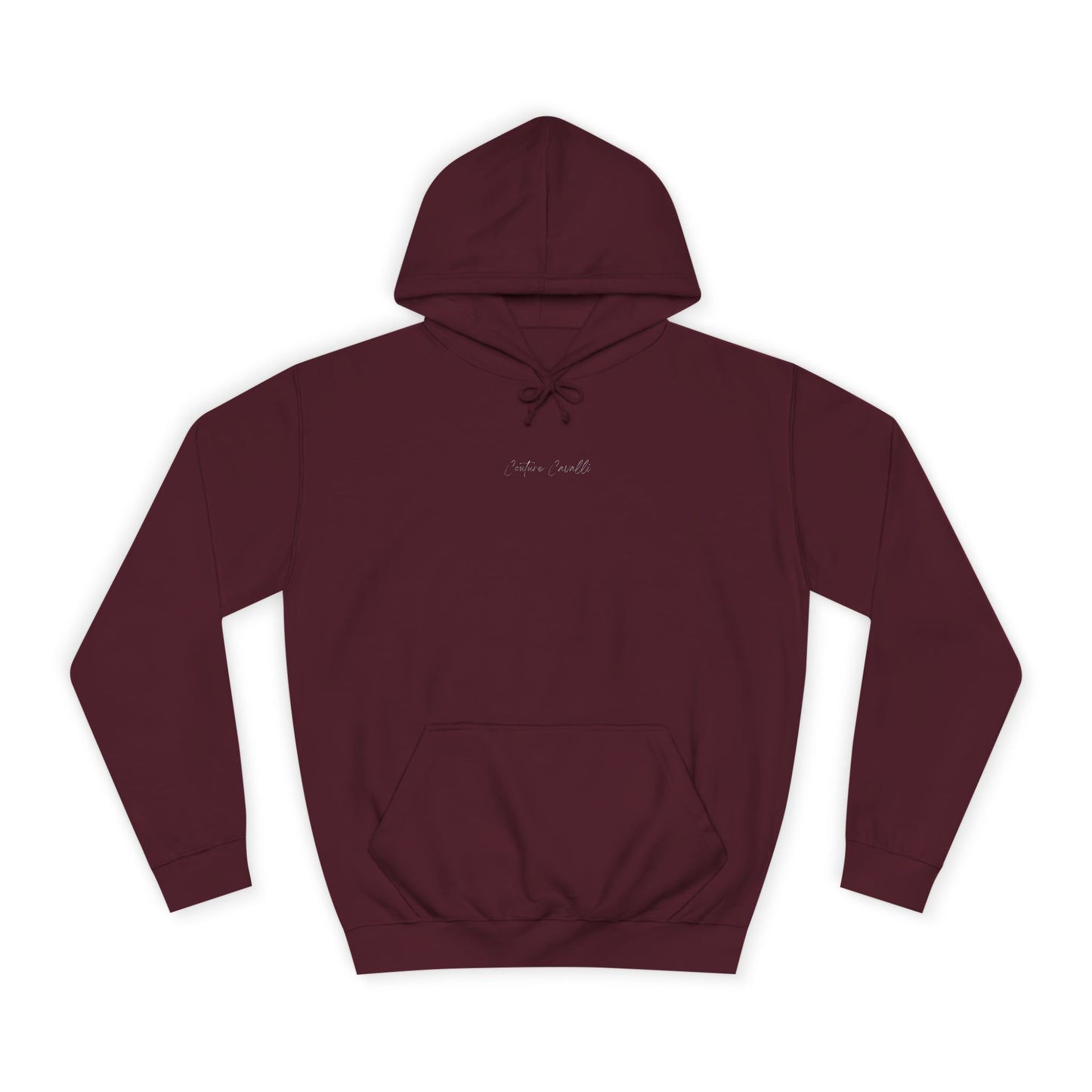 College Hoodie — 'PONY FIRST.' Metallic Back Print, Casual Campus Pullover