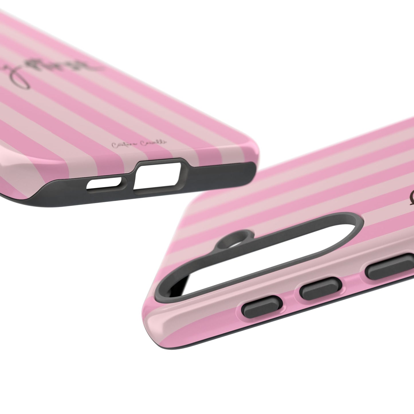 Pony First Phone Case — Pink Striped Tough Case for Horse Lovers