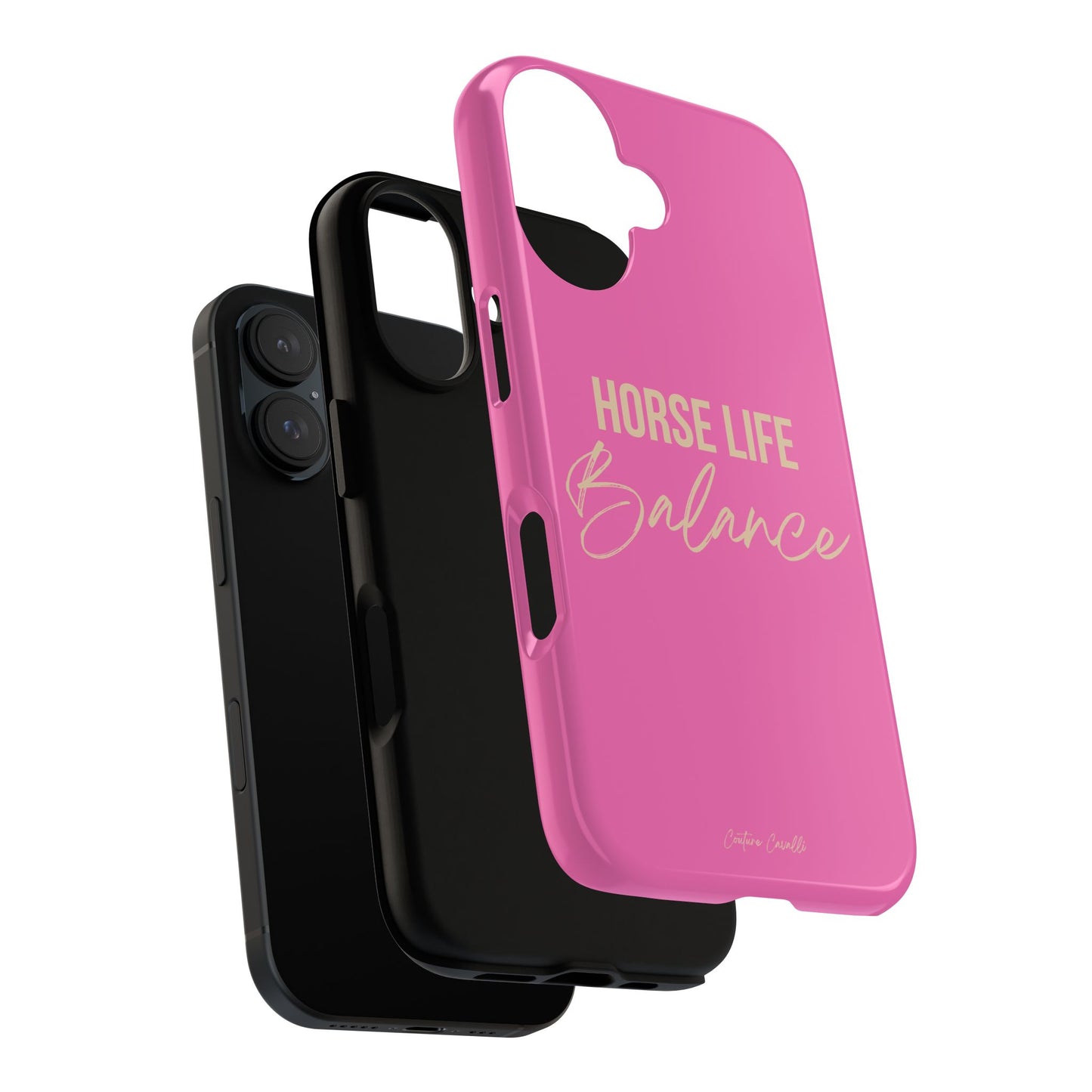 Horse Life Balance Phone Case - Pink Tough Protective Cover