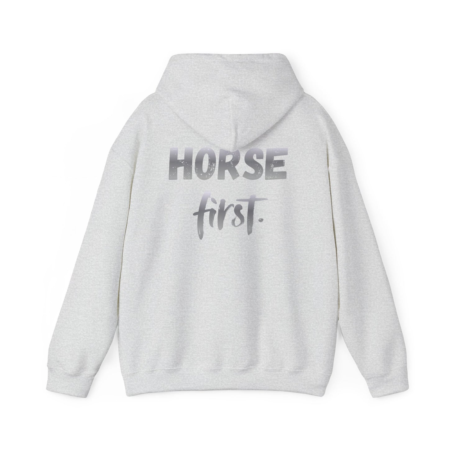 Horse First Hoodie — Equestrian Graphic Hooded Sweatshirt
