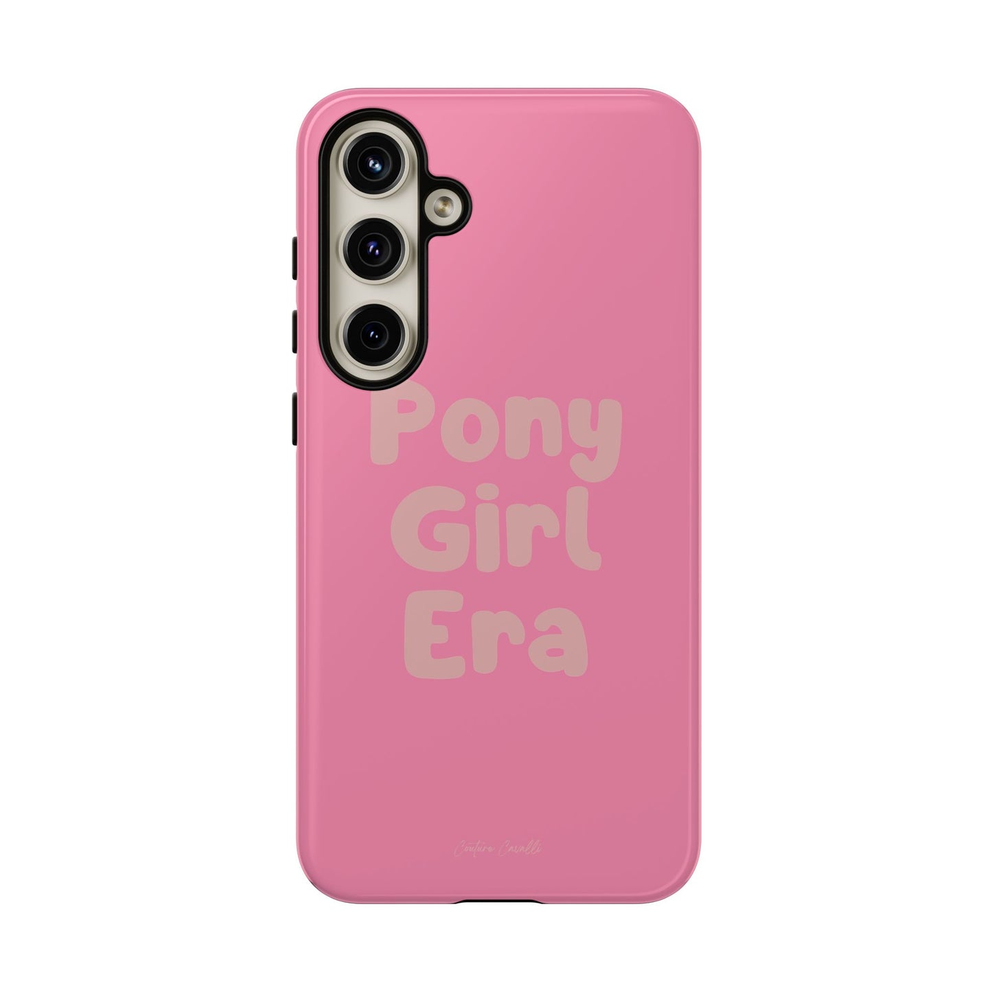 Pony Girl Era Phone Case — Pink Retro Text Protective Tough Case